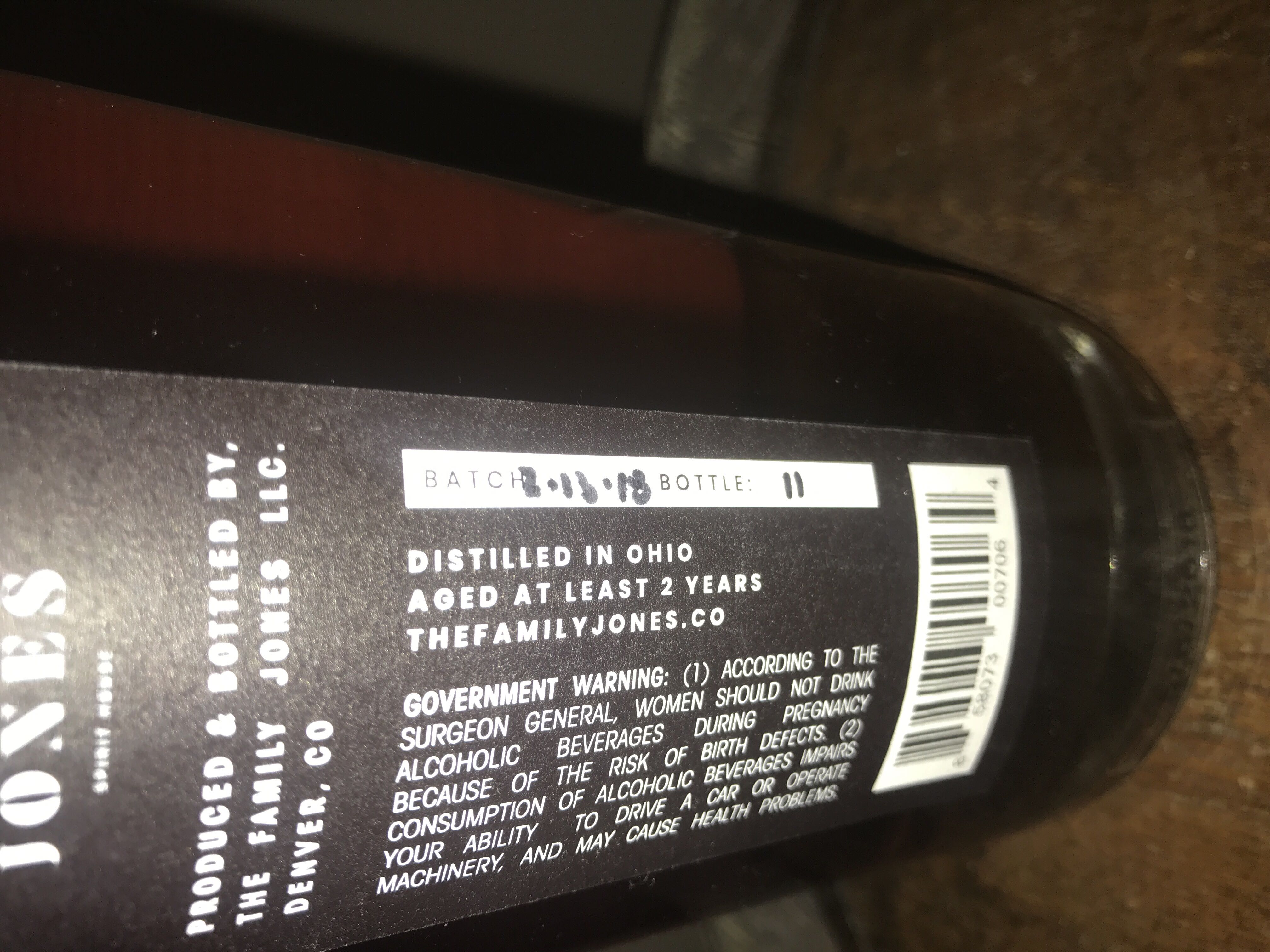 Family Jones Stopgap Jones - Family Jones (750 mL) alcohol collectible [Barcode 858073007064] - Main Image 2