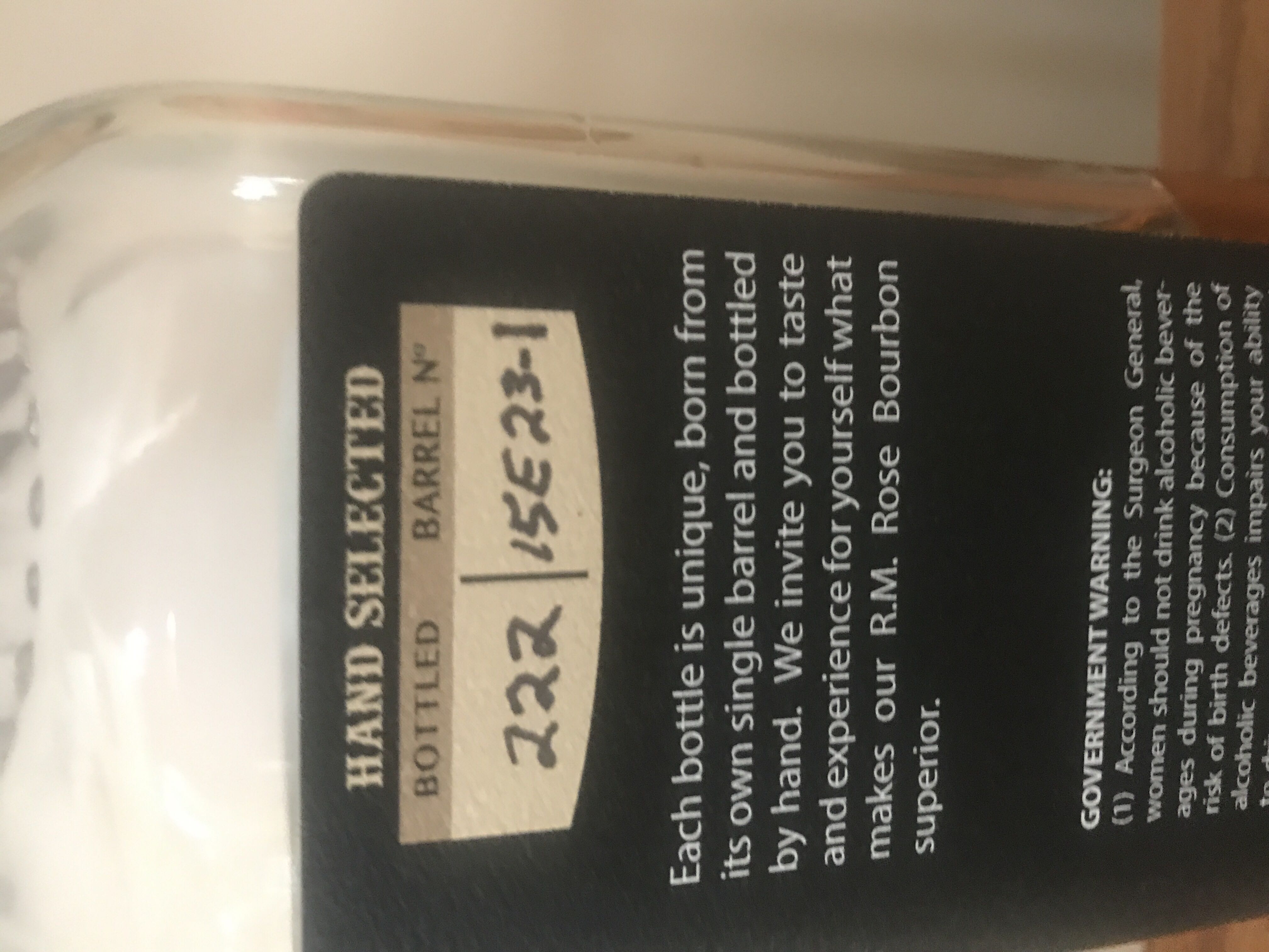 R.M. Rose Bourbon  - R.M. Rose (750 mL) alcohol collectible [Barcode 850571007089] - Main Image 2