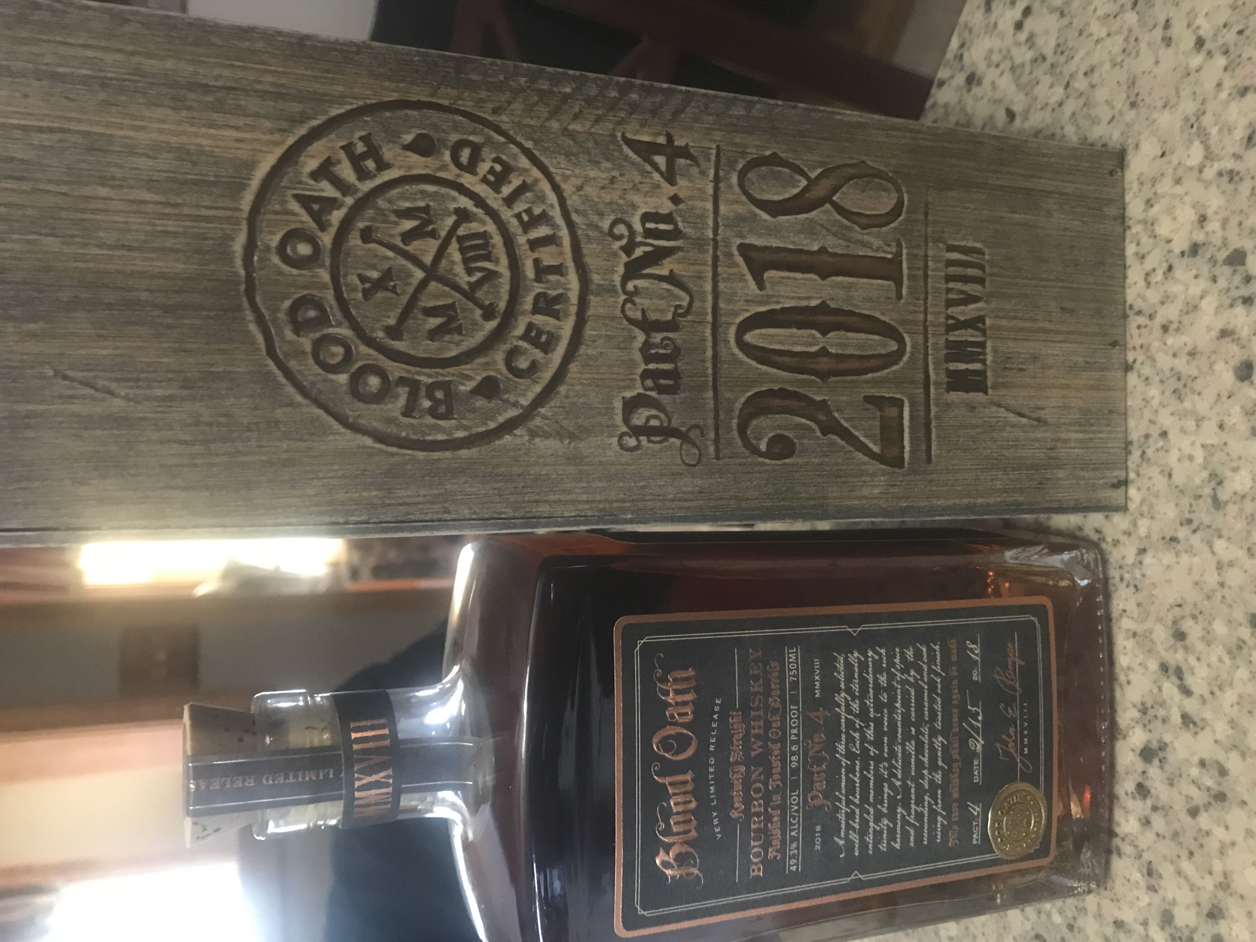 Blood Oath “Pact 4” 2018 - Lux Row (750 mL) alcohol collectible [Barcode 088352132709] - Main Image 2