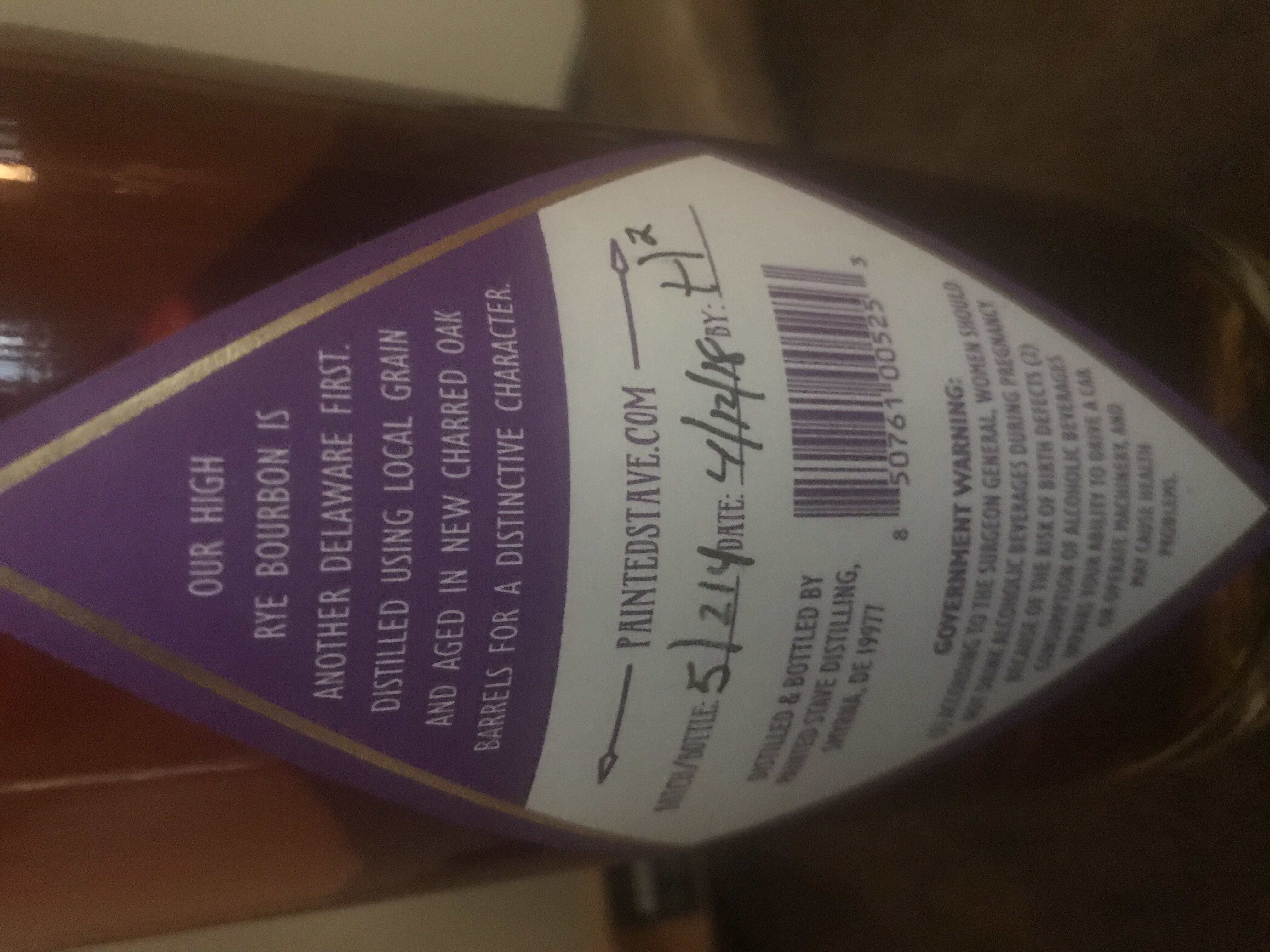 Painted Stave Diamond State Bourbon  - Painted Stave Distilling (750 mL) alcohol collectible [Barcode 850761005253] - Main Image 2