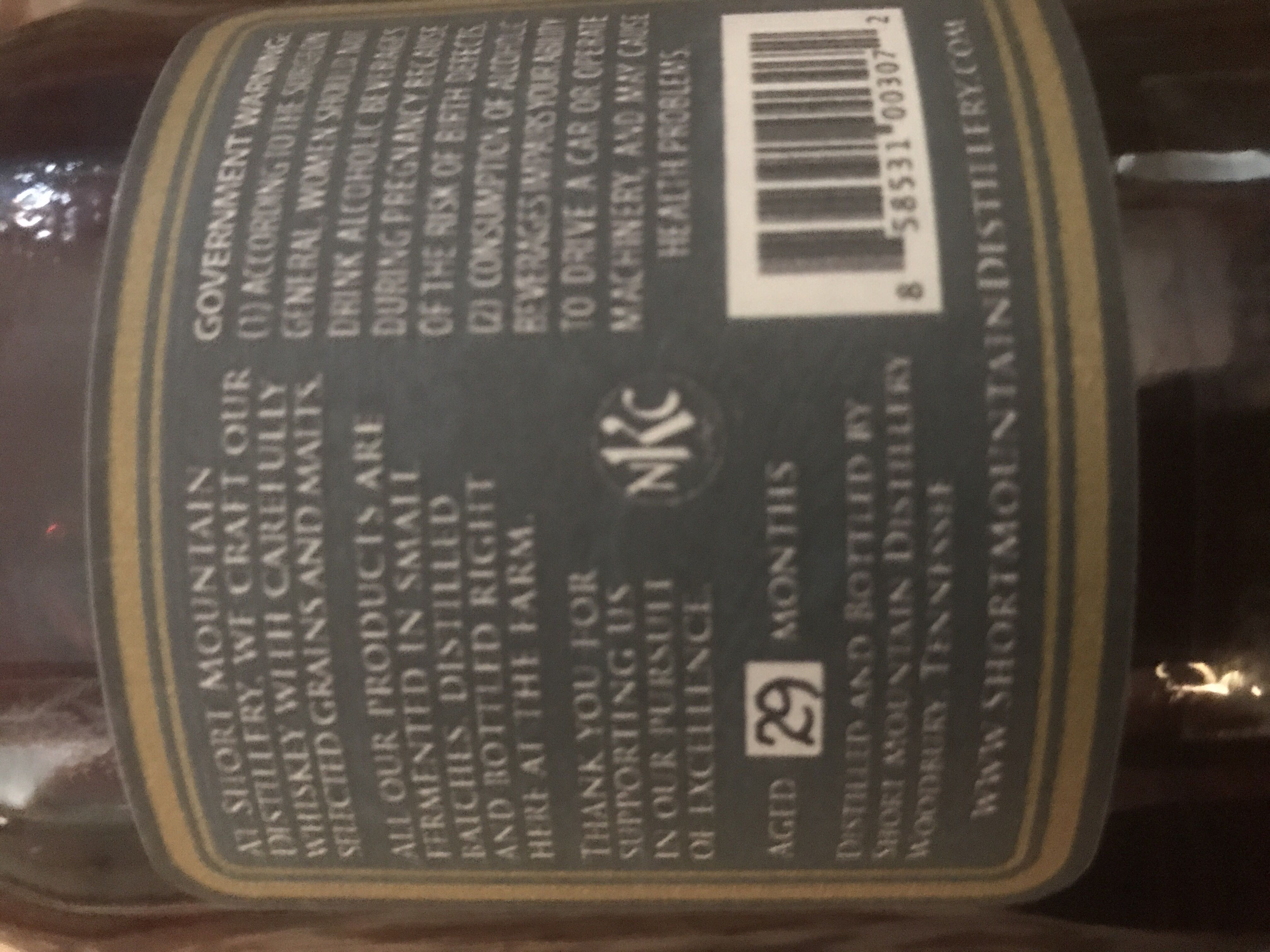 Short Mountain Rye - Short Mountain Distillery (750 mL) alcohol collectible - Main Image 2