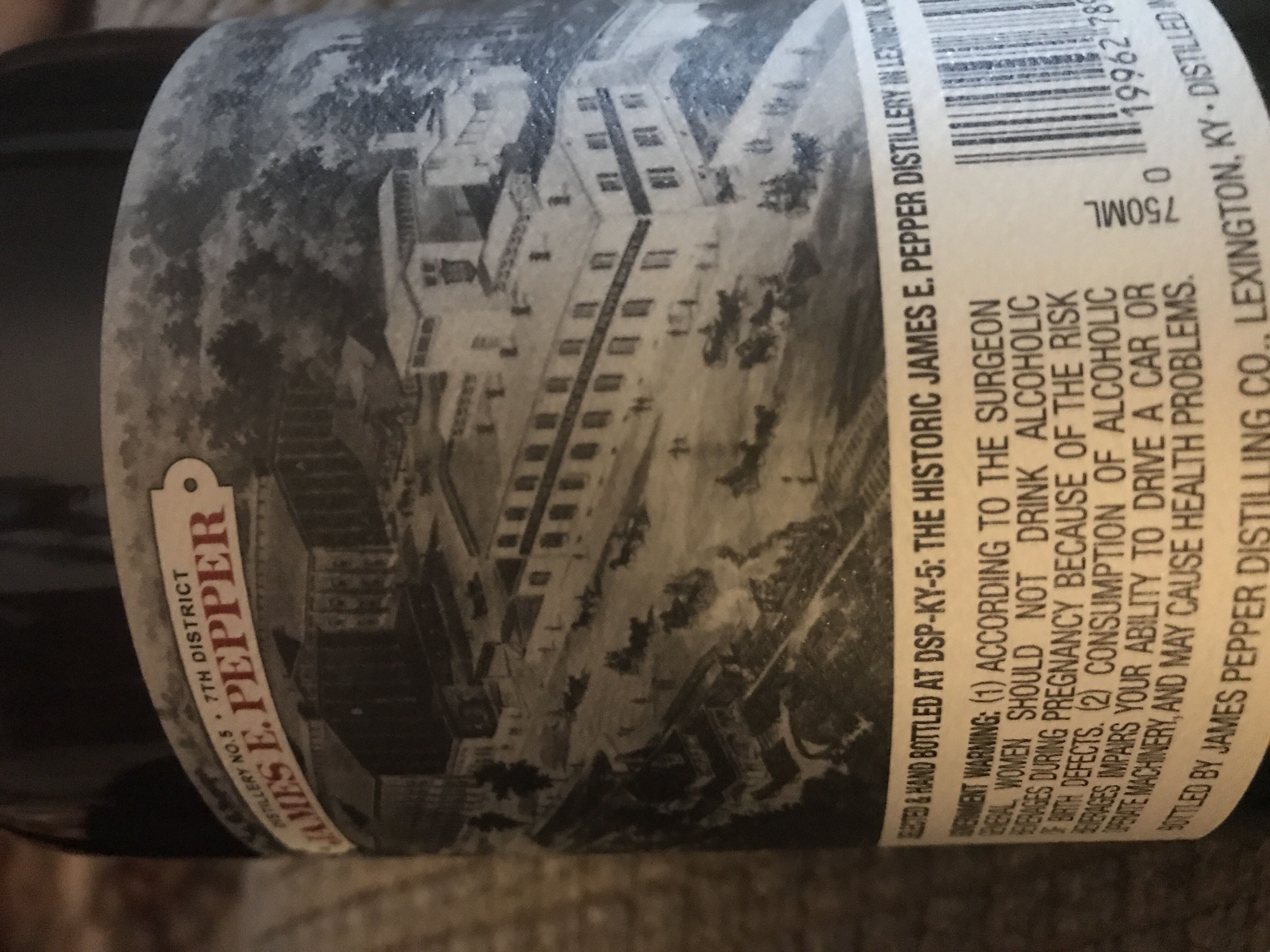 James E Pepper Old Pepper Bourbon  - James E Pepper Distillery (750 mL) alcohol collectible [Barcode 019962789533] - Main Image 2