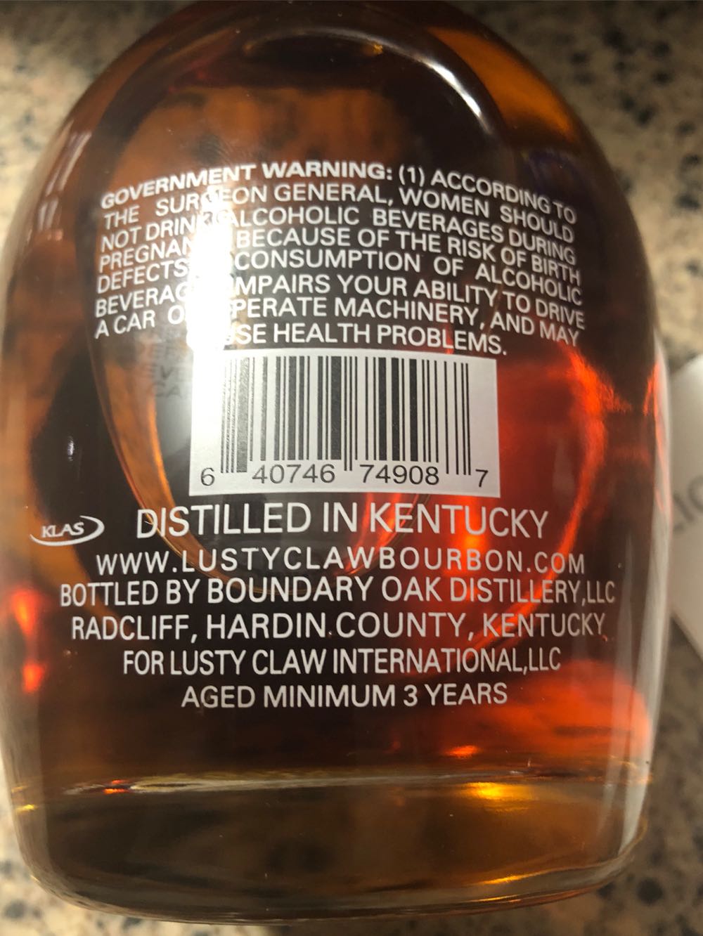 Lusty Claw - Florida Caribbean Distillers (750 mL) alcohol collectible [Barcode 640746749087] - Main Image 3