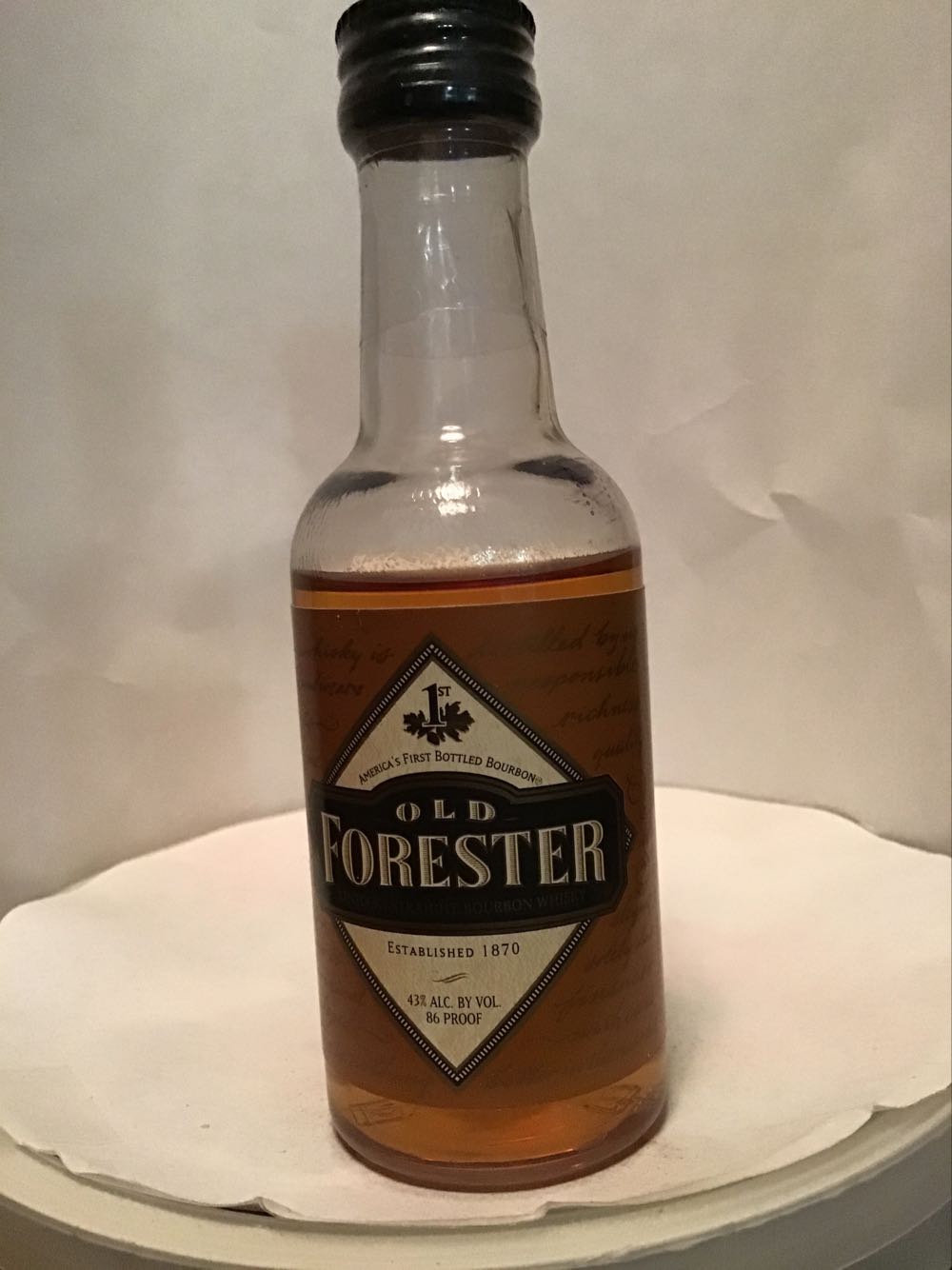 Old Forester - Old Forester (50 mL) alcohol collectible [Barcode 081128000035] - Main Image 2