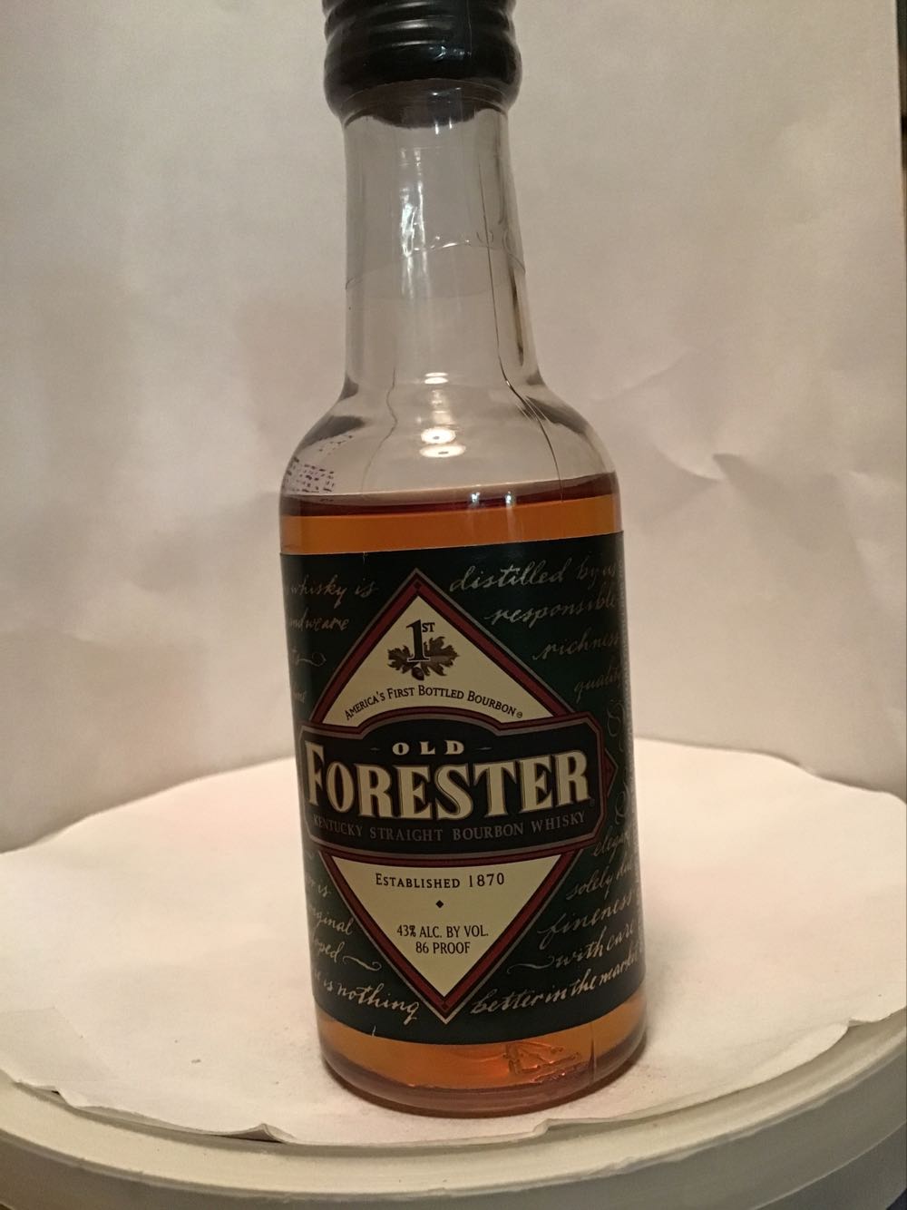 Old Forester - Old Forester (50 mL) alcohol collectible [Barcode 081128000035] - Main Image 3