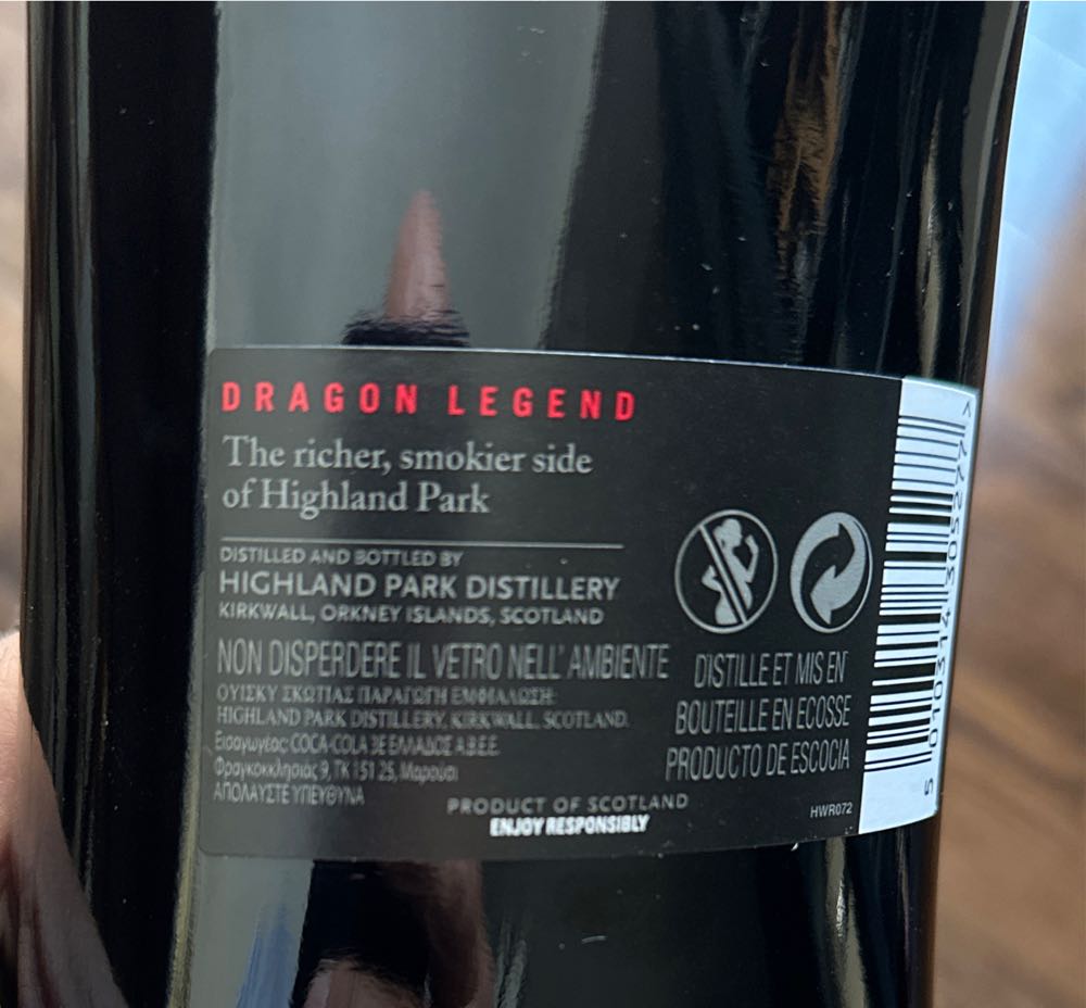 Highland Park Dragon Legend - Highland Park Distillery (700 mL) alcohol collectible [Barcode 5010314305277] - Main Image 3