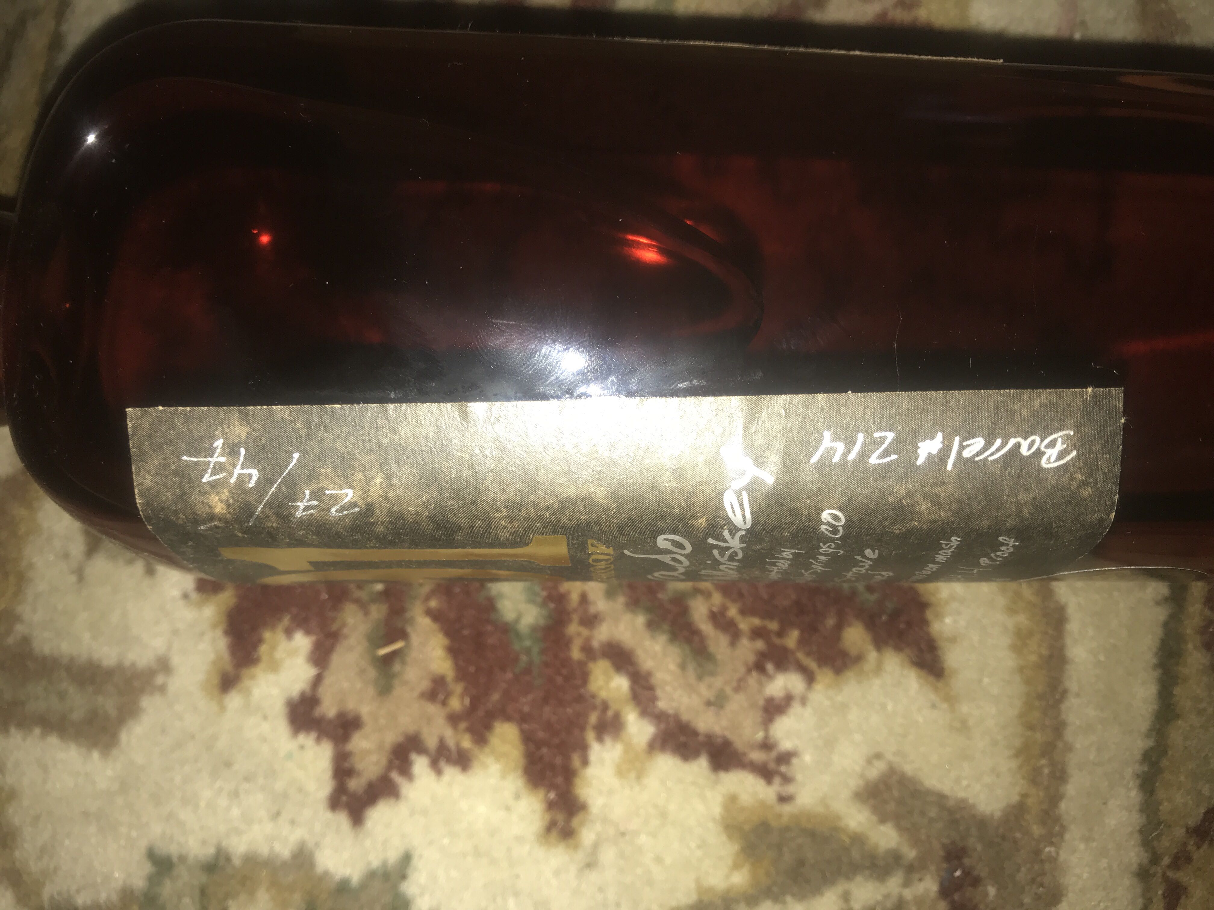 291 Barrel Proof Bourbon -Single Barrel 136.8 Proof - Distillery 291 (750 mL) alcohol collectible [Barcode 856491003132] - Main Image 2