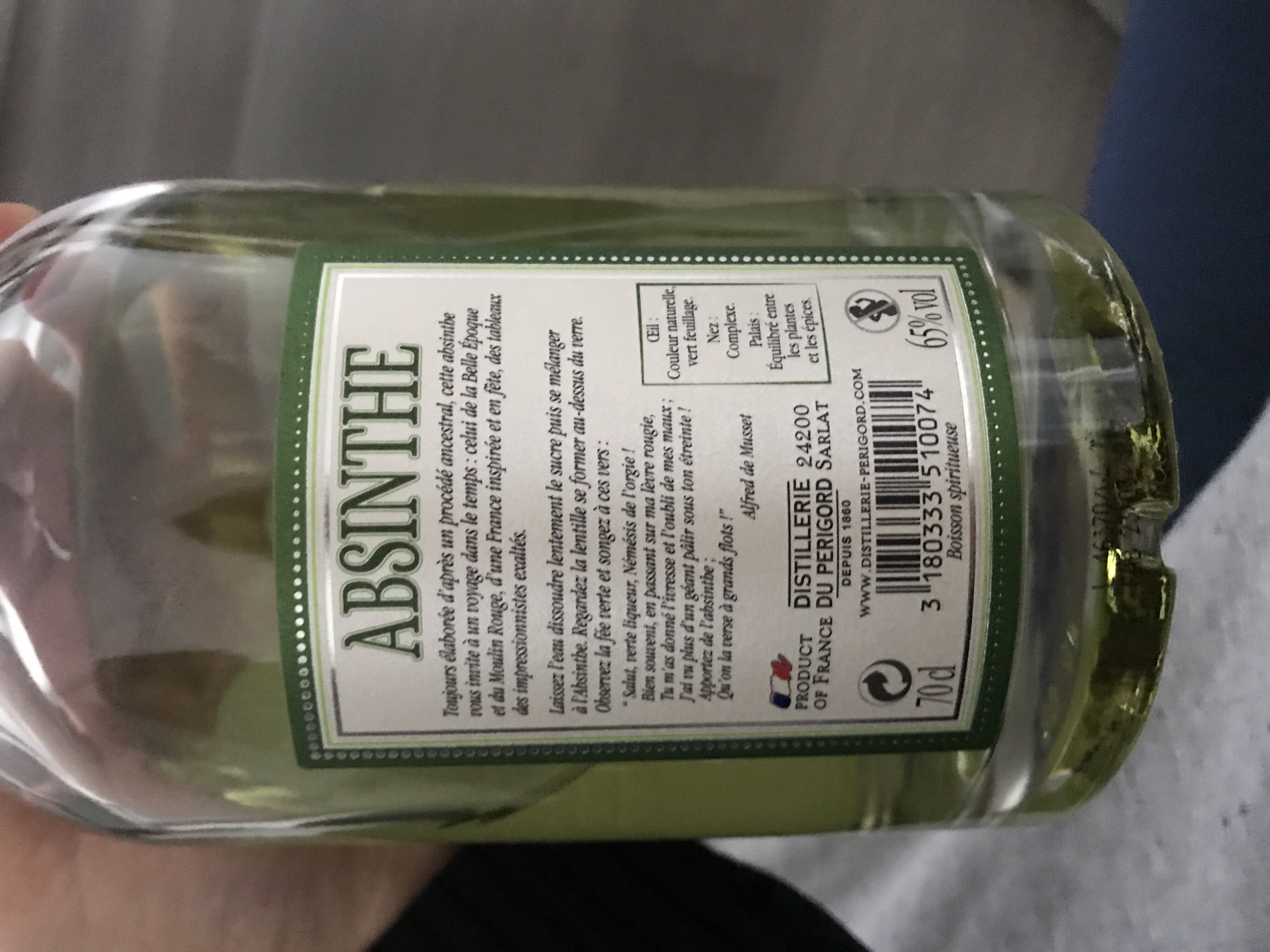 Absinthe - Palma De Mallorca (50 mL) alcohol collectible [Barcode 3180333510074] - Main Image 2