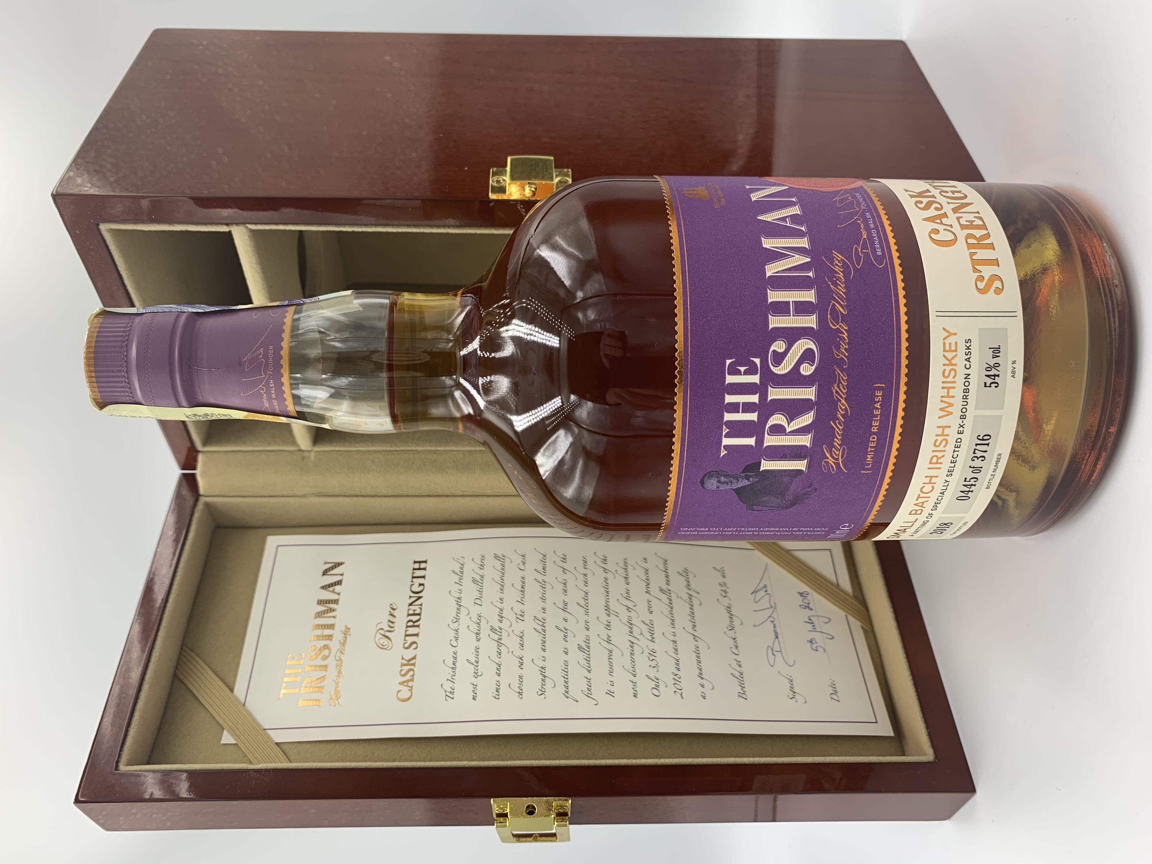 The Irishman Cask Strength 54% - Under Bond, Walsh Whiskey Distillery LTD, Ireland (700 mL) alcohol collectible [Barcode 5099811906095] - Main Image 3