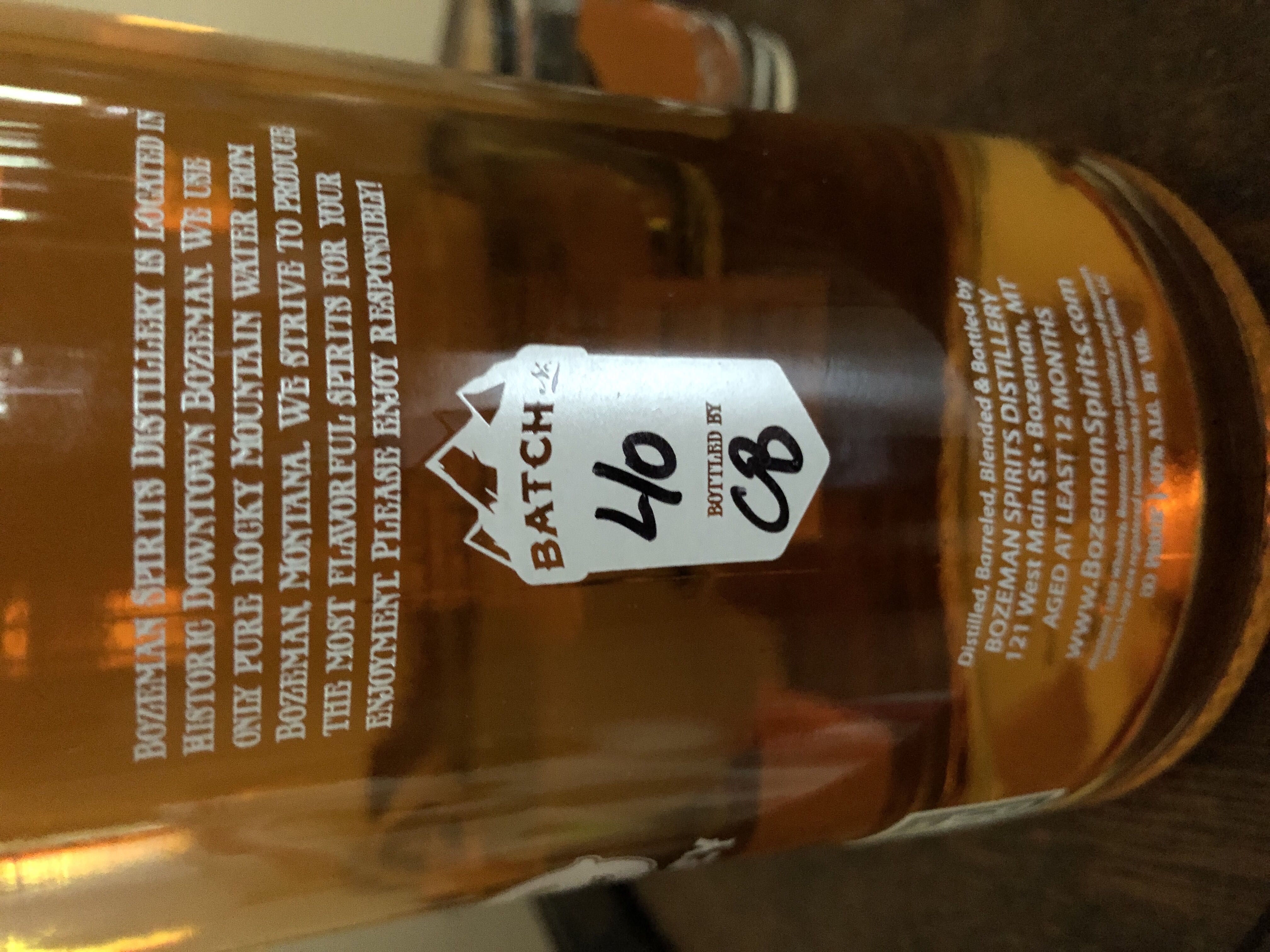 Bozeman 1889 - Bozeman Spirits (750 mL) alcohol collectible [Barcode 700358978197] - Main Image 2