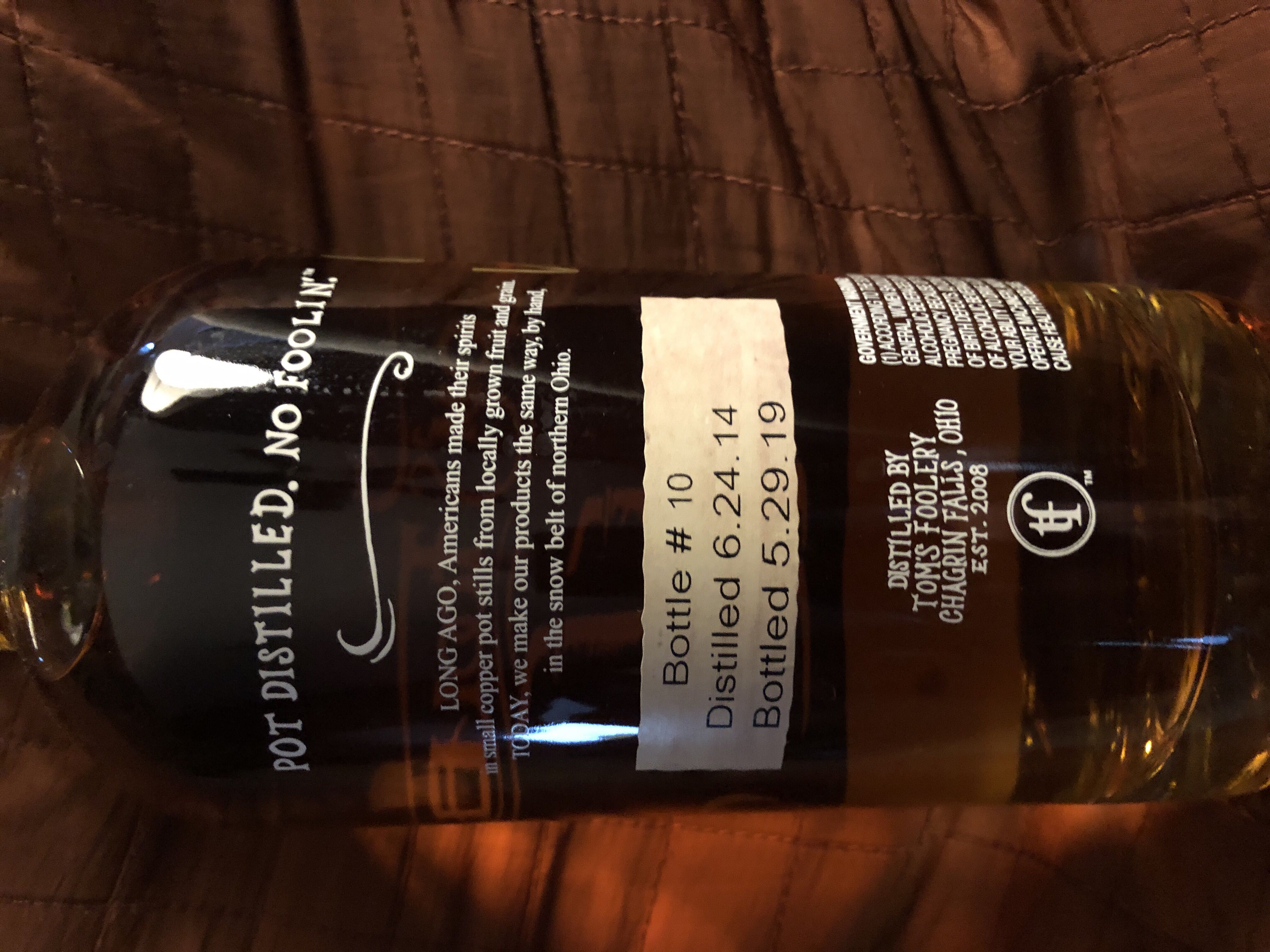 Tom Foolery’s Cask Strength Apple - Toms Foolery (750 mL) alcohol collectible - Main Image 2