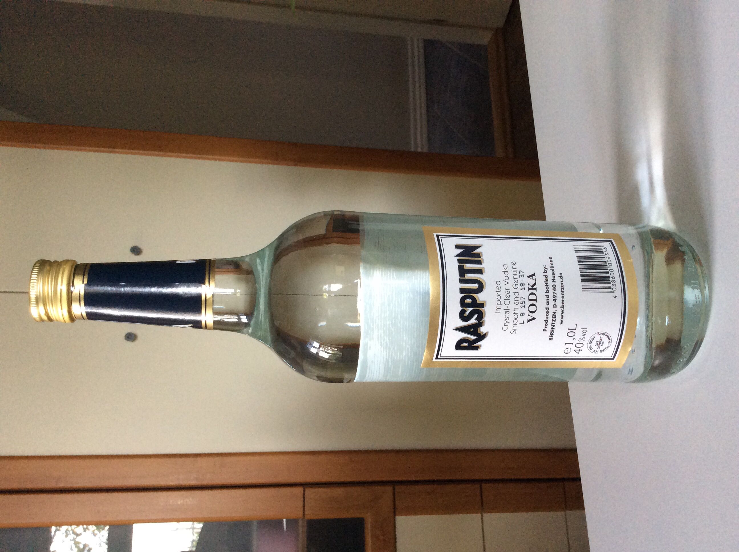 Rasputin Vodka 1000ml 40%  - Berentzen (1000 mL) alcohol collectible [Barcode 4038600004346] - Main Image 2