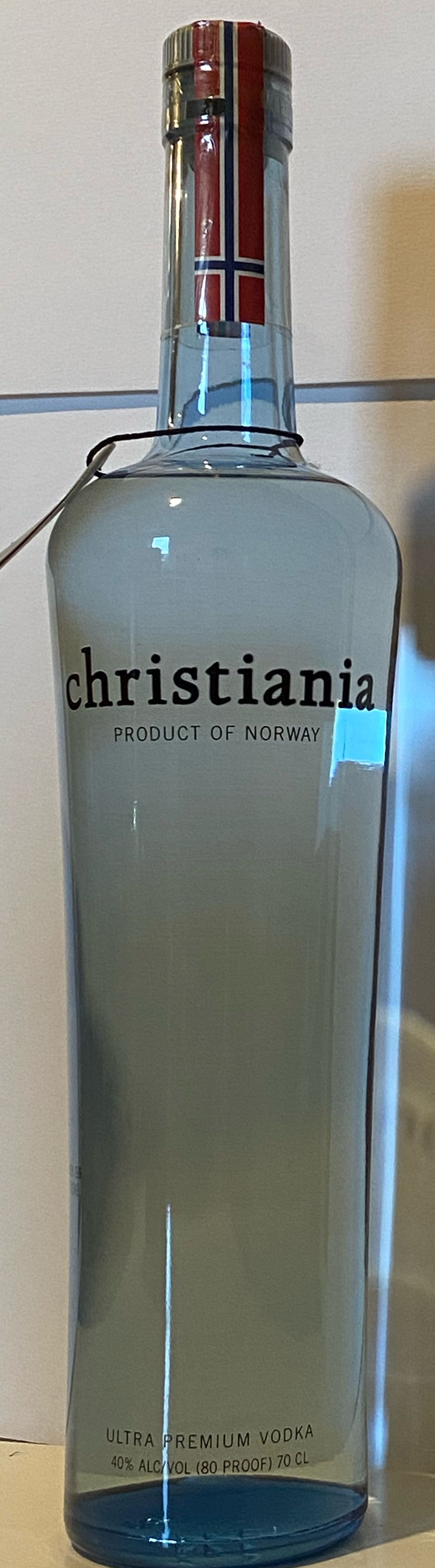 Christiania Vodka 700ml 40% Norway - Christiania Intl. Oslo Norway (700 mL) alcohol collectible [Barcode 736040018025] - Main Image 2