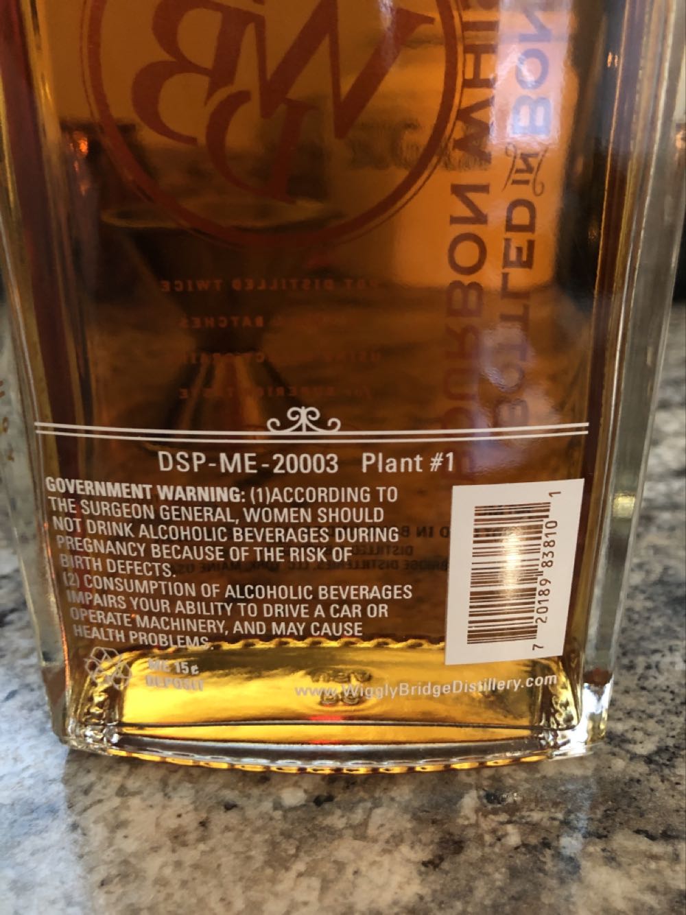 Wiggly Bridge Bottled In Bond - Wiggly Bridge Distillery (750 mL) alcohol collectible [Barcode 720189838101] - Main Image 2