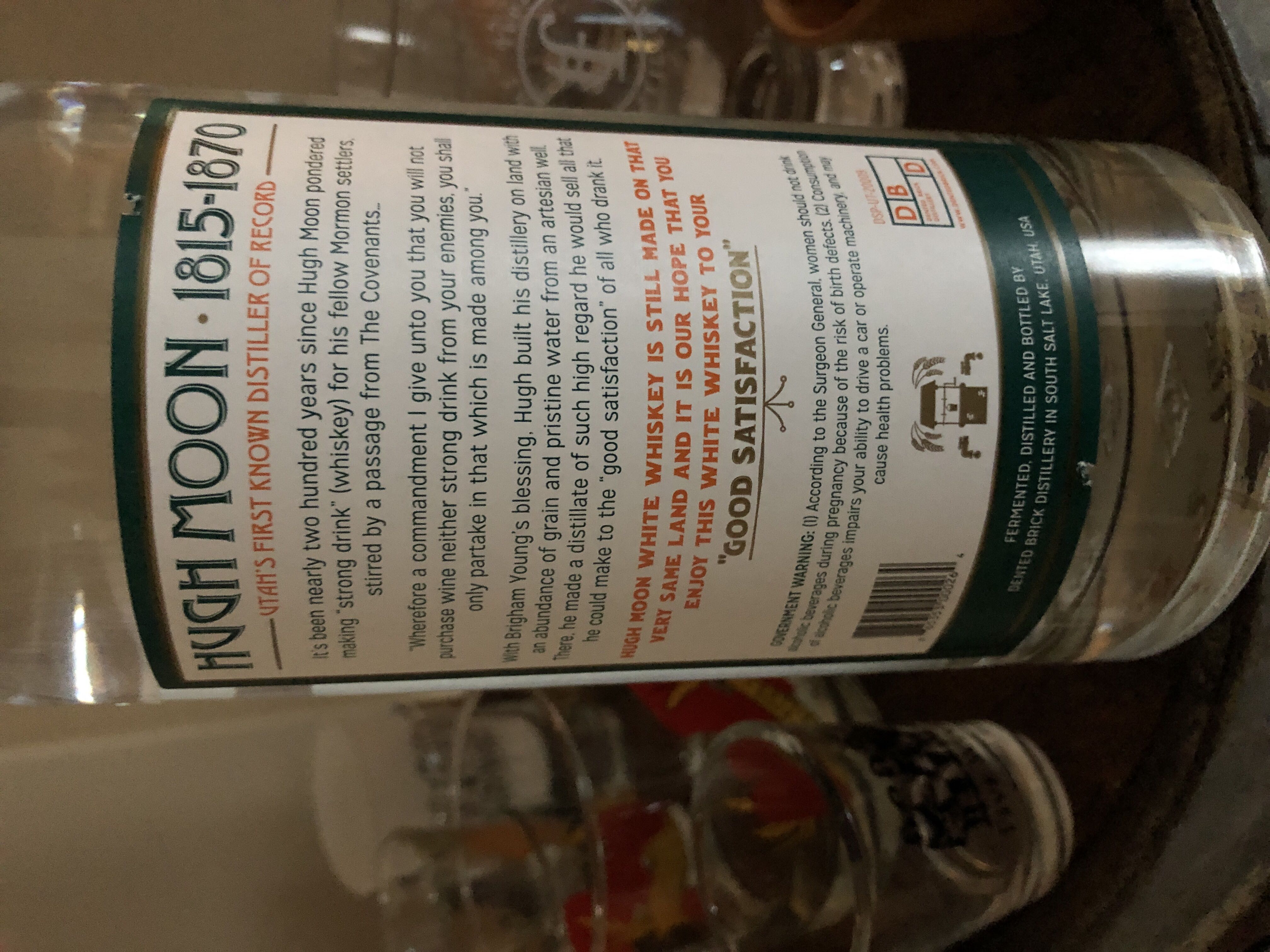 Dented Brick High Moon White Whiskey - Dented Brick Distillery (750 mL) alcohol collectible [Barcode 865353000264] - Main Image 2