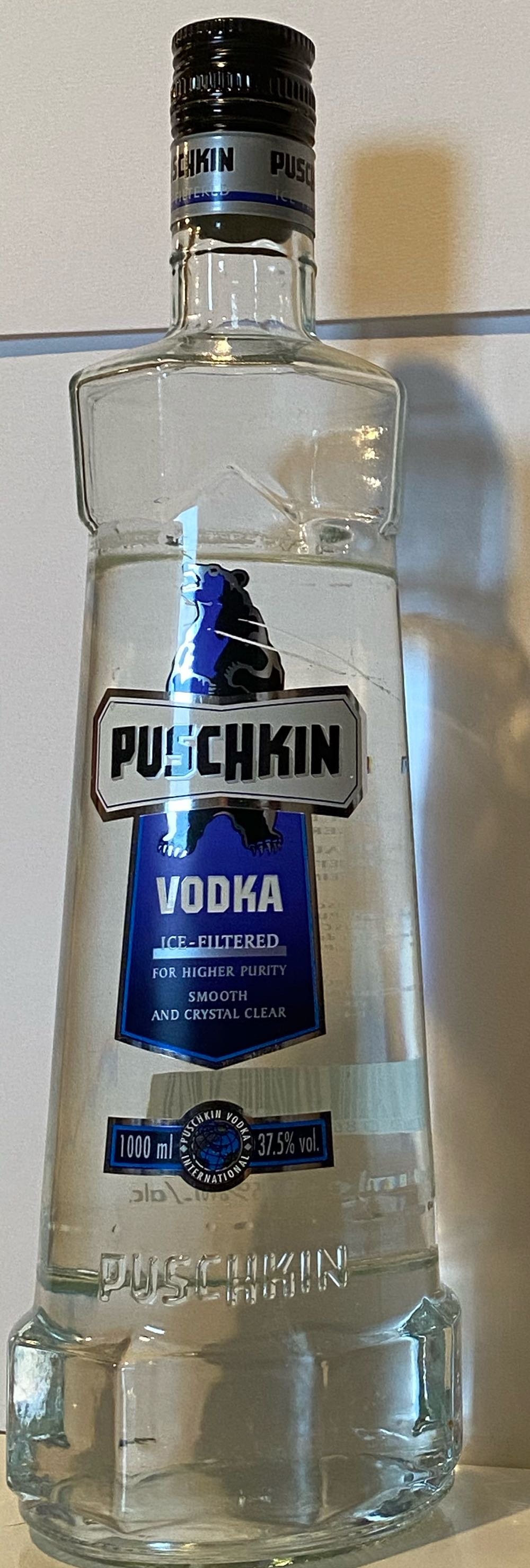 Puschkin Vodka 1000ml 37.5% Germany - Puschkin International GMBH (1000 mL) alcohol collectible [Barcode 4008669016697] - Main Image 3