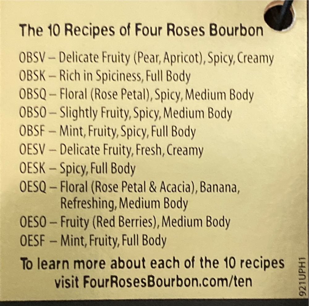 Single Barrel Barrel Strength OBSF - Four Roses Distillery LLC (Lawrenceburg, Kentucky) (750 mL) alcohol collectible [Barcode 040063400294] - Main Image 4