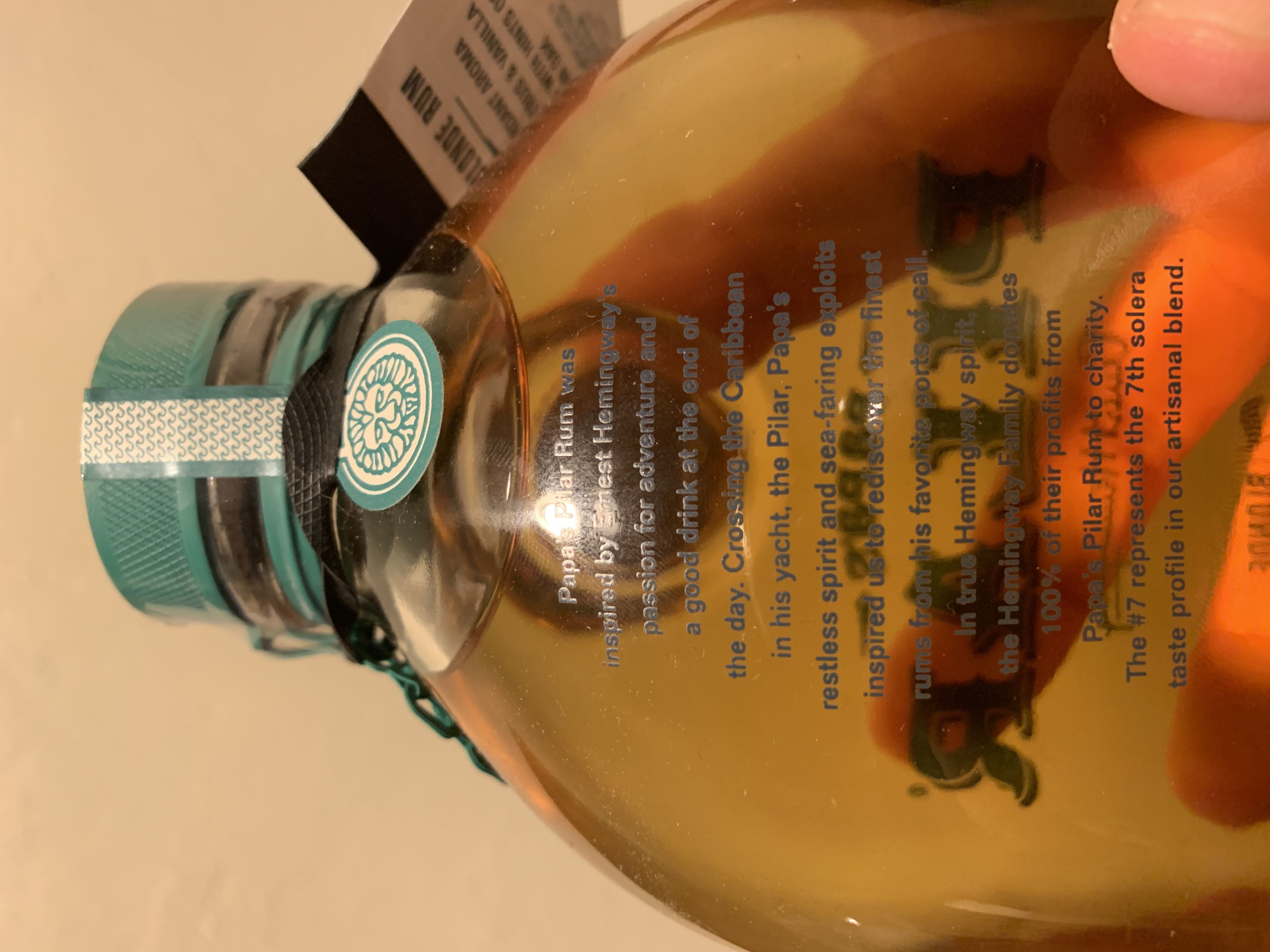 Papa’s Pilar Platinum Blonde - Hemingway Rum Co. (750 mL) alcohol collectible [Barcode 854960004116] - Main Image 3