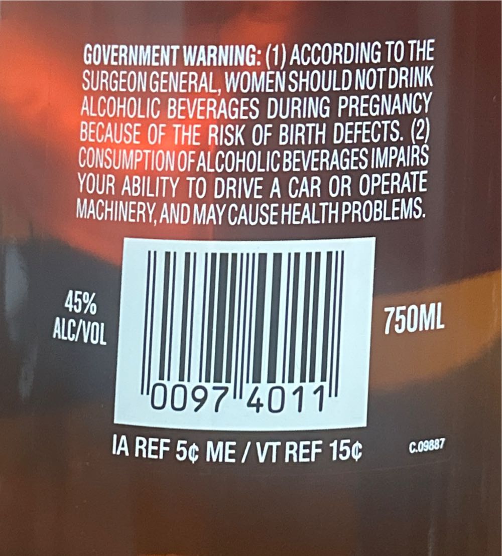 Trader Joe’s Bourbon Whiskey - Bourbon Square Distilling Company (750 mL) alcohol collectible [Barcode 00974011] - Main Image 3