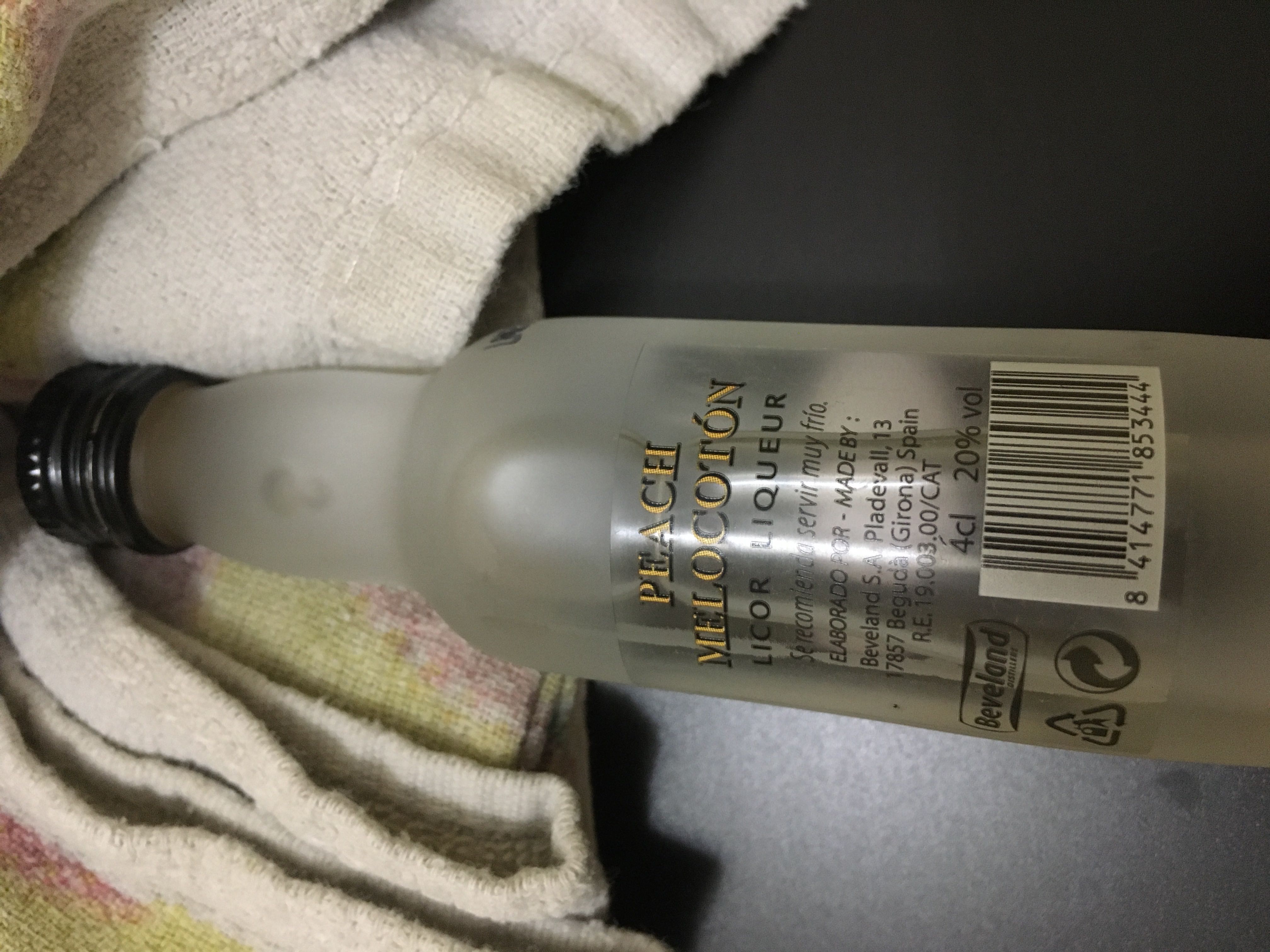 Peach Melocoton - Beveland S.A. (40 mL) alcohol collectible - Main Image 2