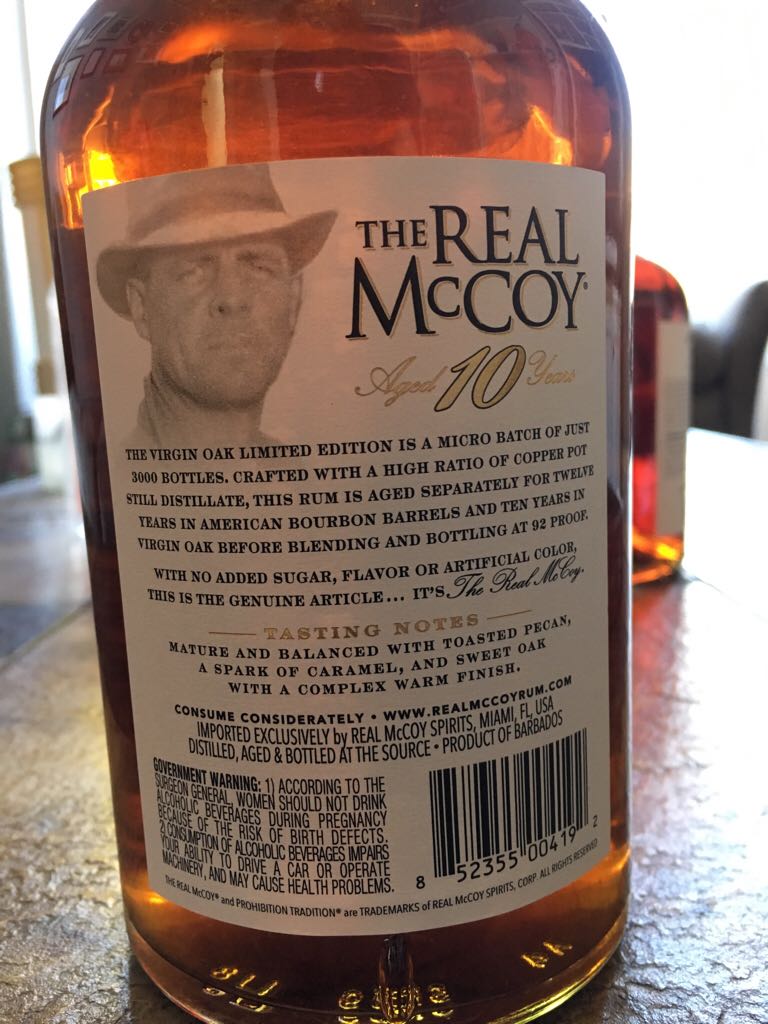 Real McCoy 10 Year - Foursquare Rum Distillery (750mL) alcohol collectible [Barcode 852355004192] - Main Image 2