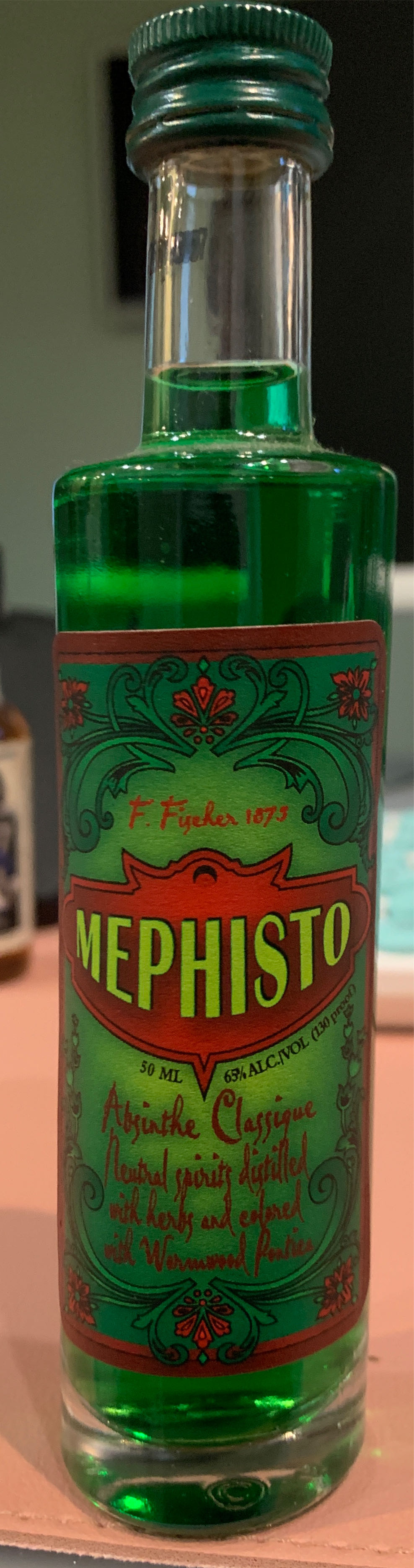 Mephisto Absinthe - F. Fischer 1875 (750 mL) alcohol collectible [Barcode 080368027017] - Main Image 2