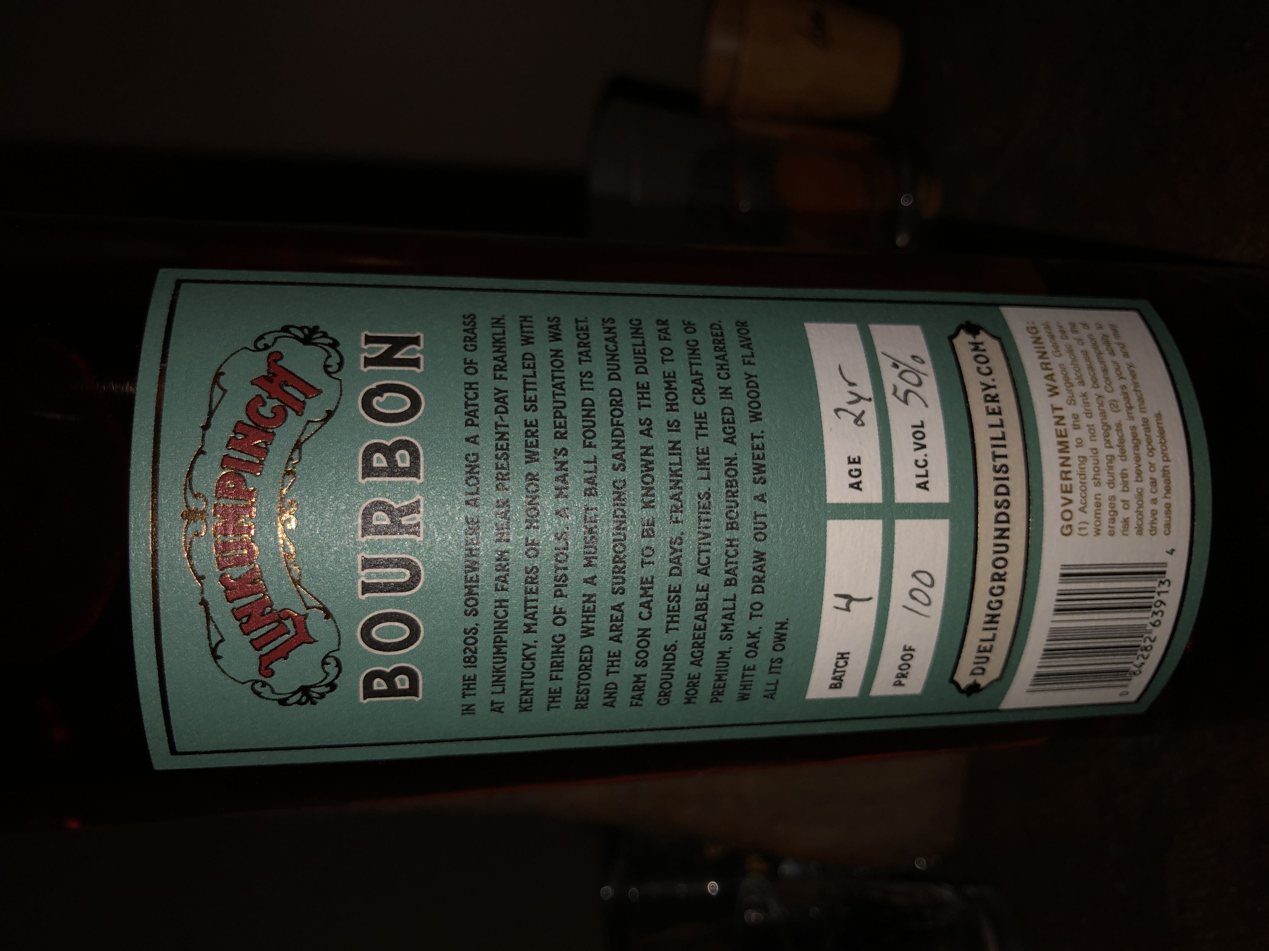 Dueling Grounds Linkumpinch - Dueling Grounds (750 mL) alcohol collectible [Barcode 084282639134] - Main Image 2