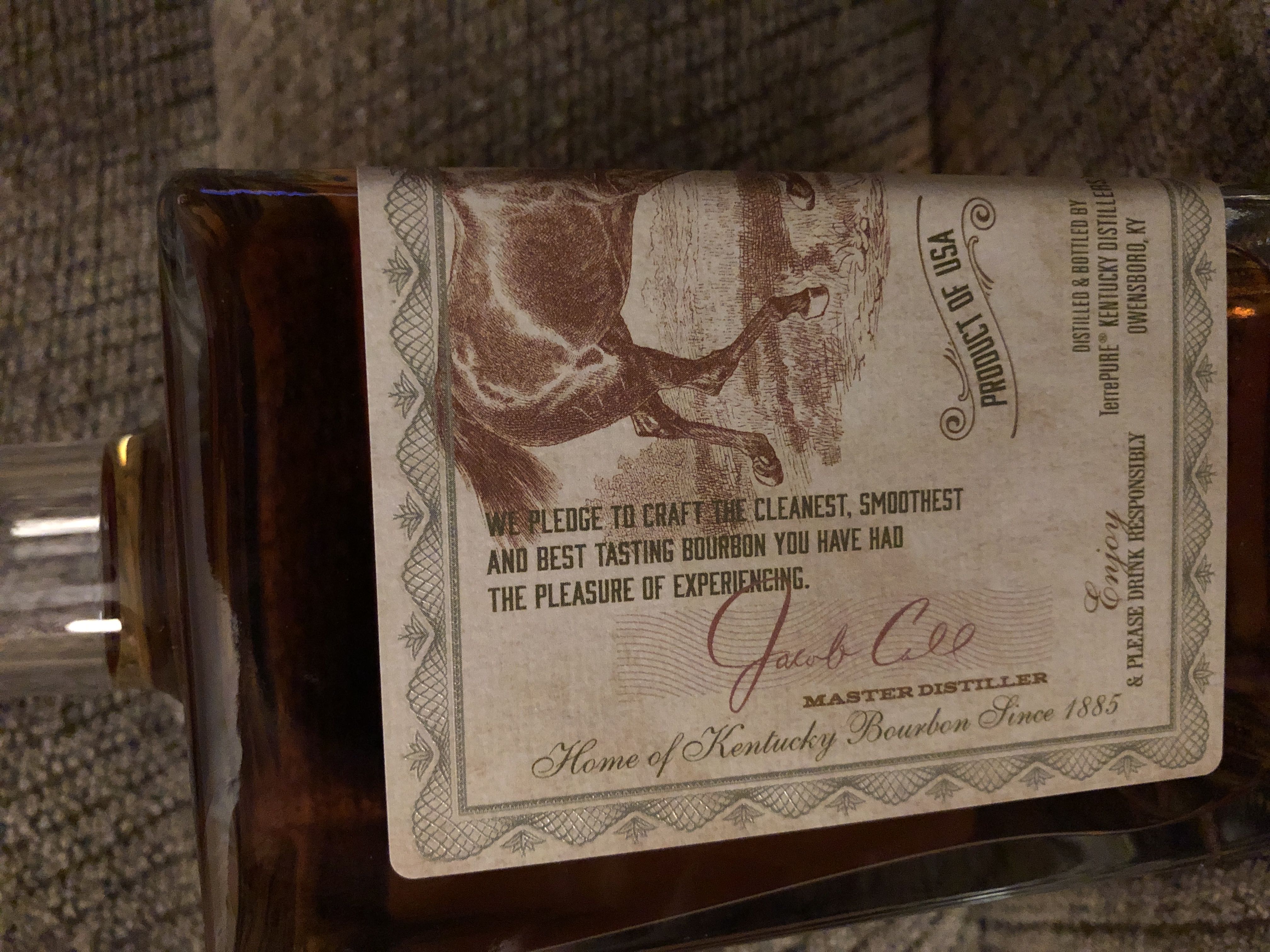 Quarter Horse - O.Z. Tyler Distillery (750 mL) alcohol collectible [Barcode 810735015480] - Main Image 3