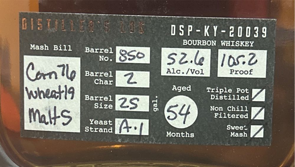 Neeley Family Distillery Jenn’s B-Day Barrel Pick SB BS - Neeley Family Distillery (375 mL) alcohol collectible [Barcode 861490000488] - Main Image 4