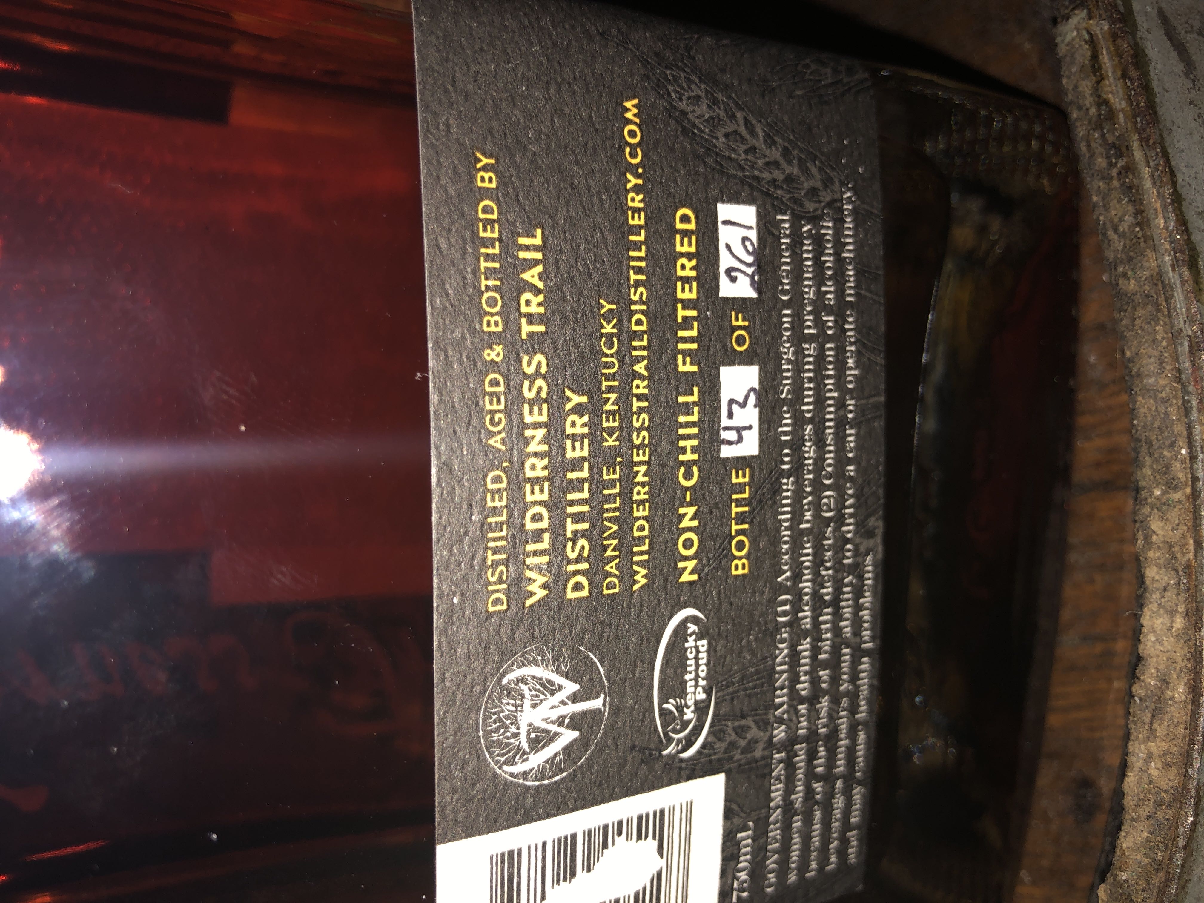 Wilderness Trail Single Barrel - Wilderness Trail Distillery (750 mL) alcohol collectible - Main Image 3