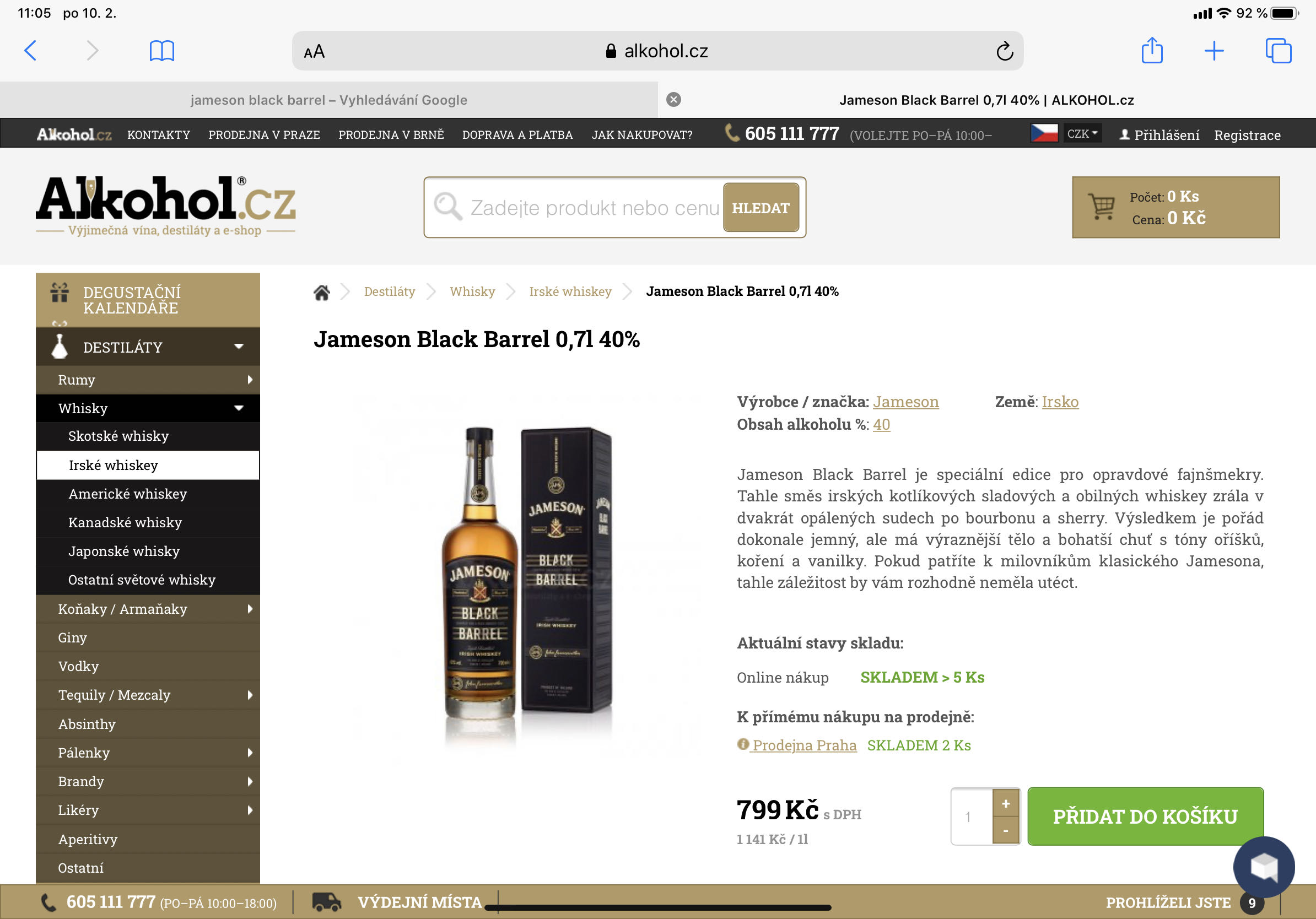 Jameson Black Barrel - John Jameson & Son (750 mL) alcohol collectible - Main Image 3