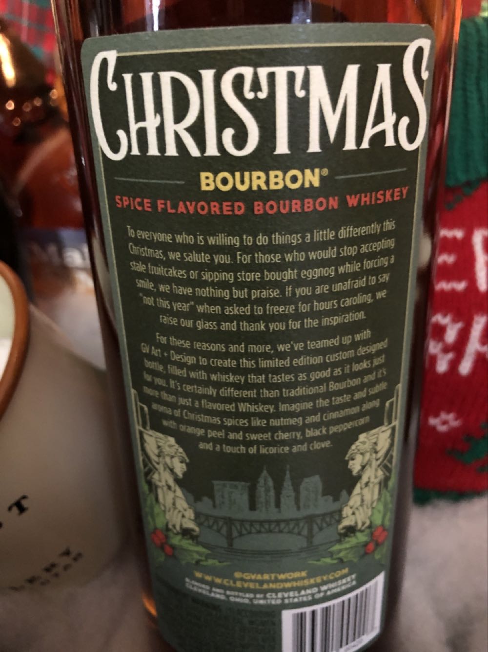 Cleveland Christmas 2020 - Cleveland Whiskey (750 mL) alcohol collectible [Barcode 853971004207] - Main Image 2
