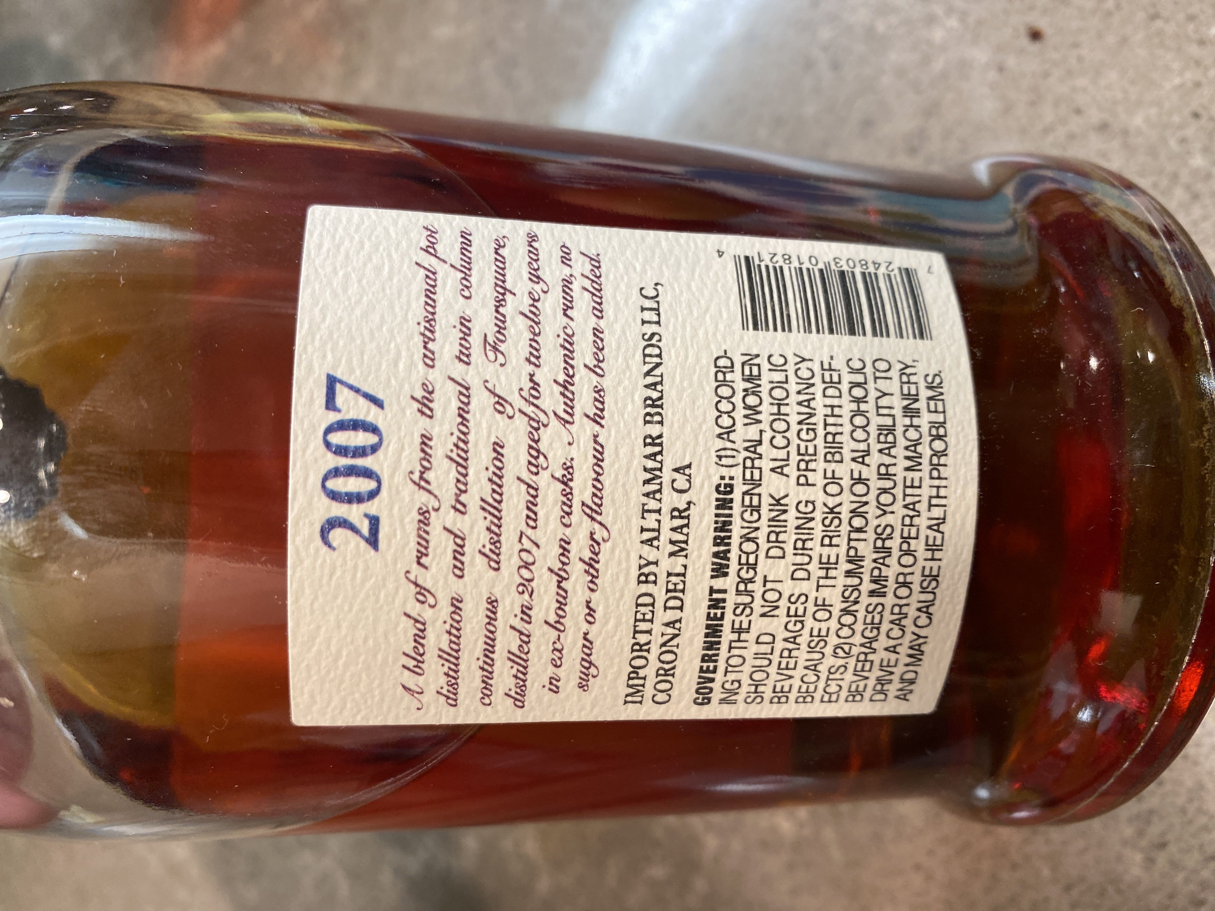 Foursquare 2007 Mark X - Foursquare Rum Distillery (750 mL) alcohol collectible [Barcode 724803018214] - Main Image 2