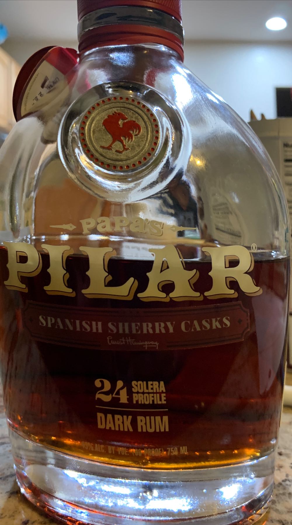 Papa’s Pilar Earnest Hemingway Cherry Cask Finished Rum - Hemingway Rum Co. (750 mL) alcohol collectible [Barcode 854960004079] - Main Image 2