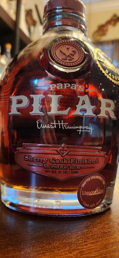 Papa’s Pilar Earnest Hemingway Cherry Cask Finished Rum - Hemingway Rum Co. (750 mL) alcohol collectible [Barcode 854960004079] - Main Image 3