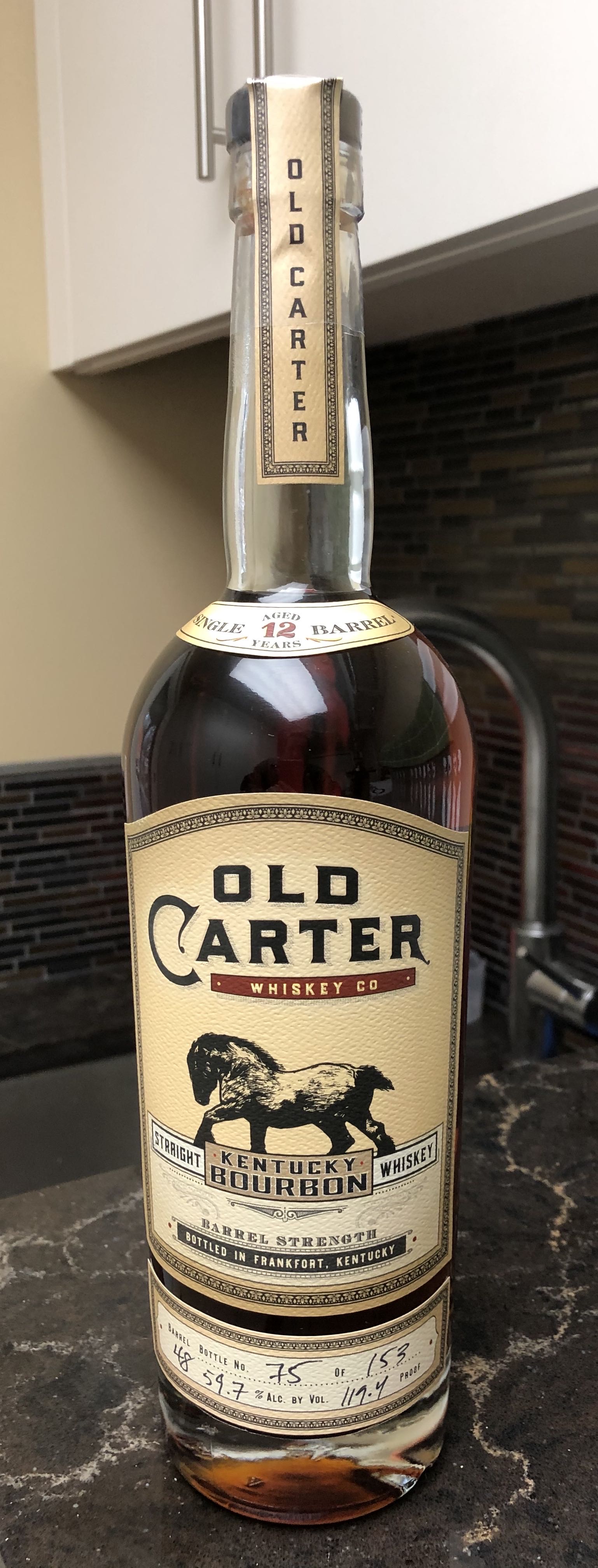 Old Carter Bourbon - Old Carter Whiskey Co (750 mL) alcohol collectible - Main Image 3