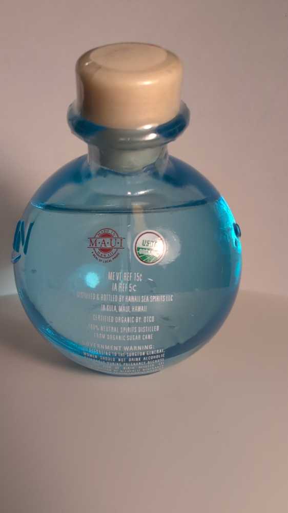 Ocean Organic Vodka - Hawaiian Sea Spirits (50mL) alcohol collectible [Barcode 856695001019] - Main Image 4