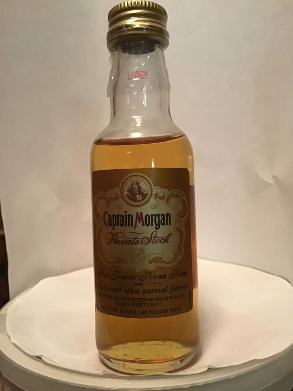 Captain Morgan White Rum & Private Stock & 100 - Captain Morgan Rum Co. (50mL) alcohol collectible - Main Image 3