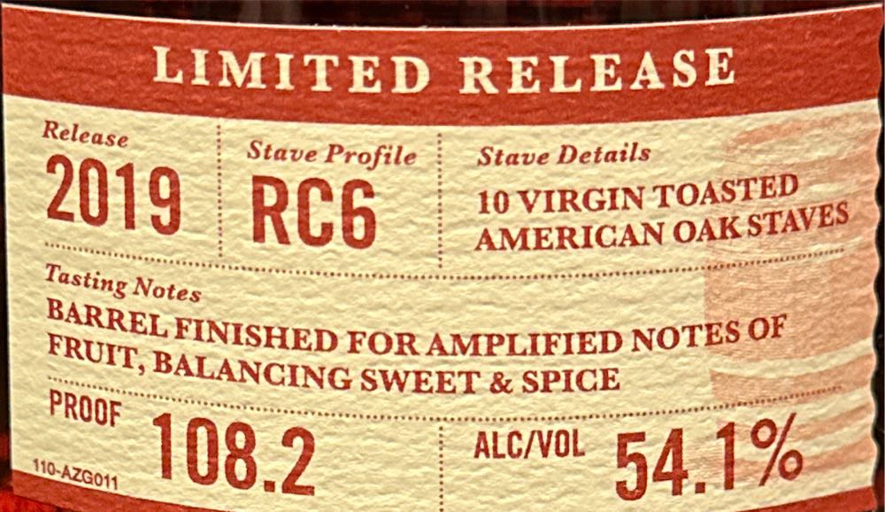 Maker’s Mark - Wood Finishing Series 2019, RC6 - Makers Mark Distillery, Inc. (750 mL) alcohol collectible [Barcode 085246501252] - Main Image 3