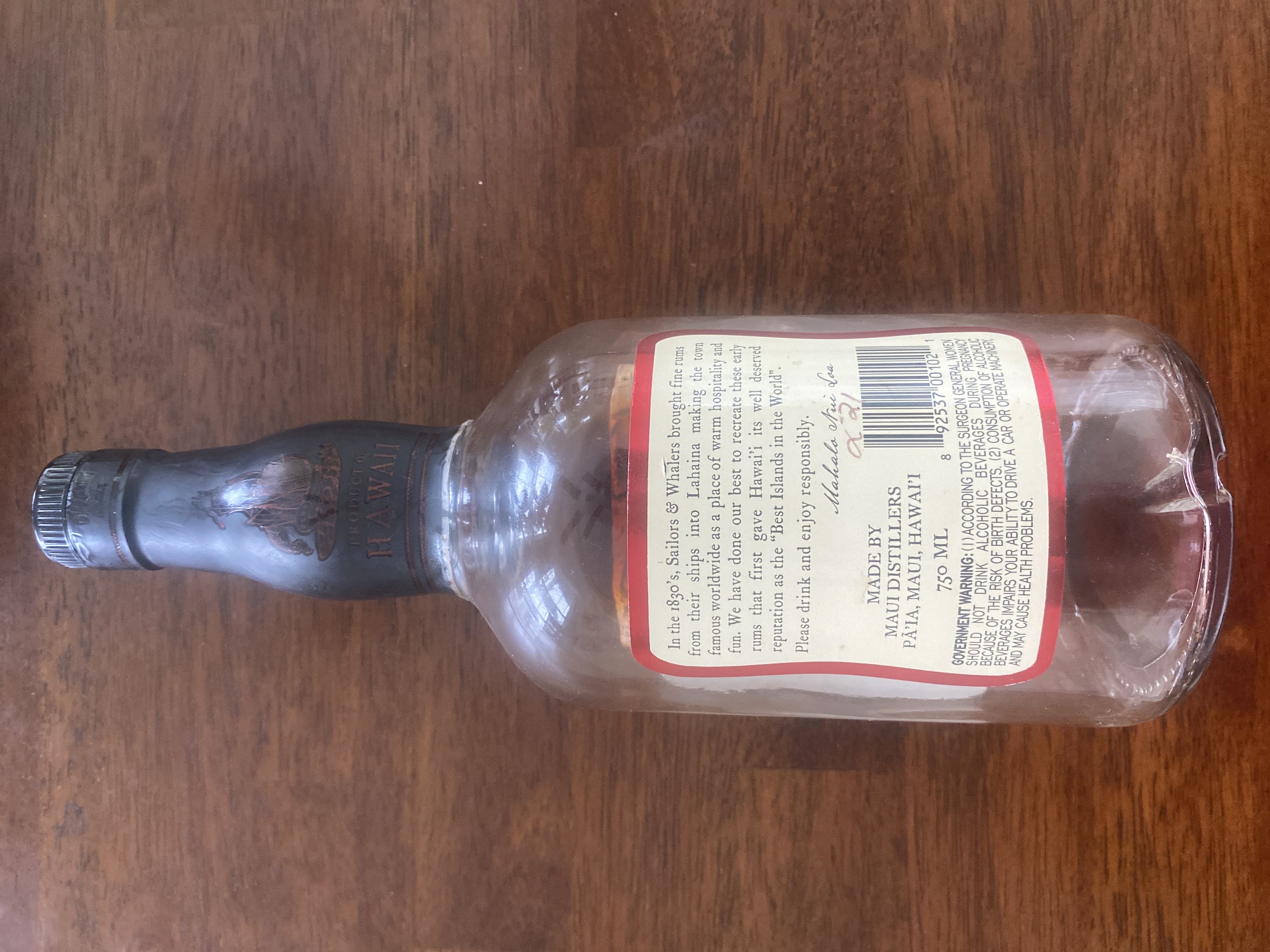 Old Lahaina Premium Dark Rum - Old Lahaina (750 mL) alcohol collectible - Main Image 2