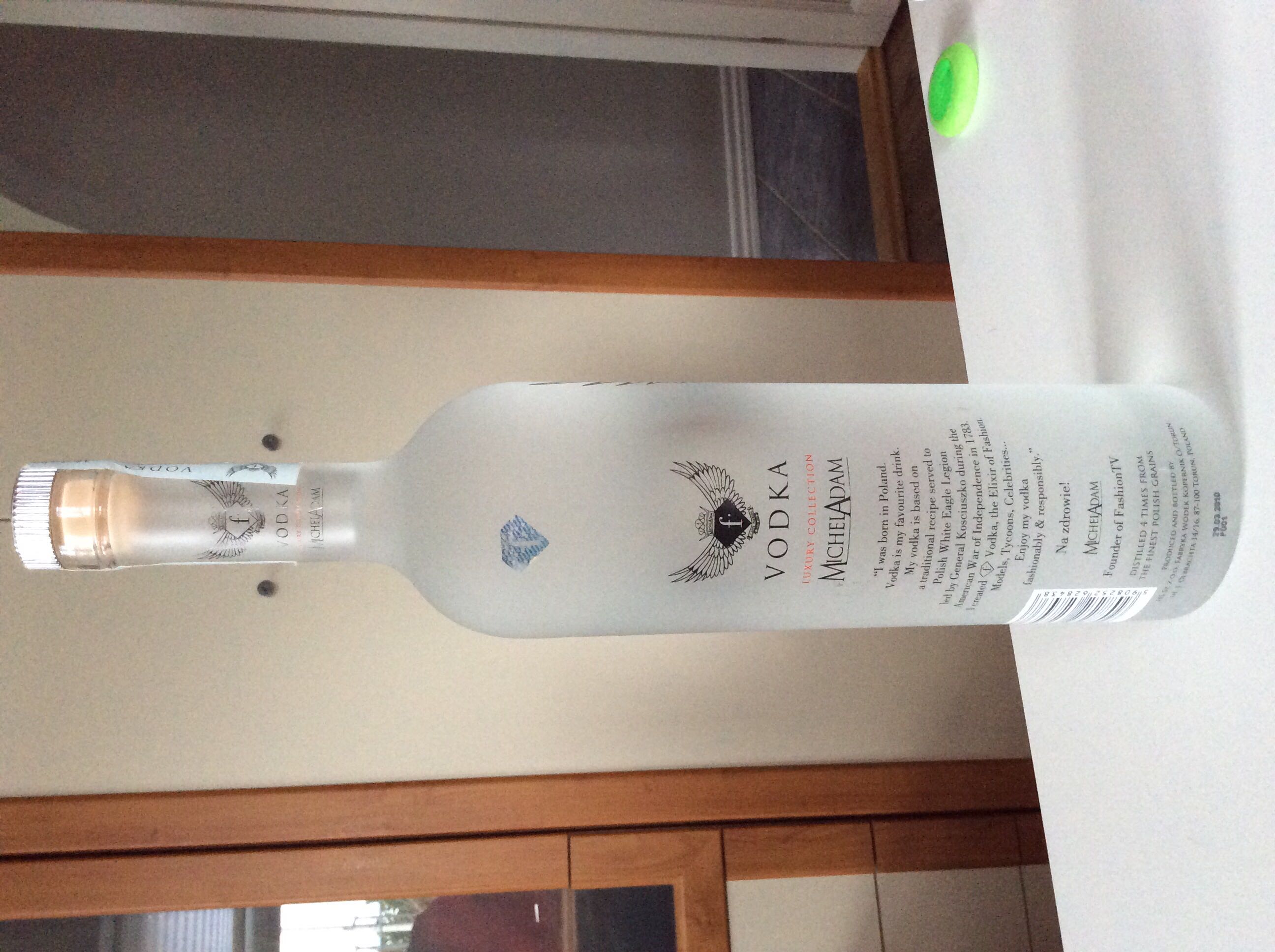 F. Michel Adam Luxury Collection Vodka 700ml 40% Poland - Hs Sp. Z O O Fabryka Wodek Kopernik (700 mL) alcohol collectible [Barcode 5908252628438] - Main Image 2