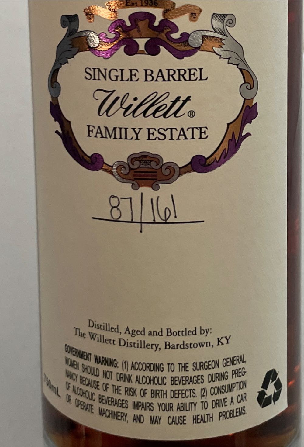 Willett Family Estate 11 Yr - Willett Distillery (750 mL) alcohol collectible [Barcode 680203100181] - Main Image 4