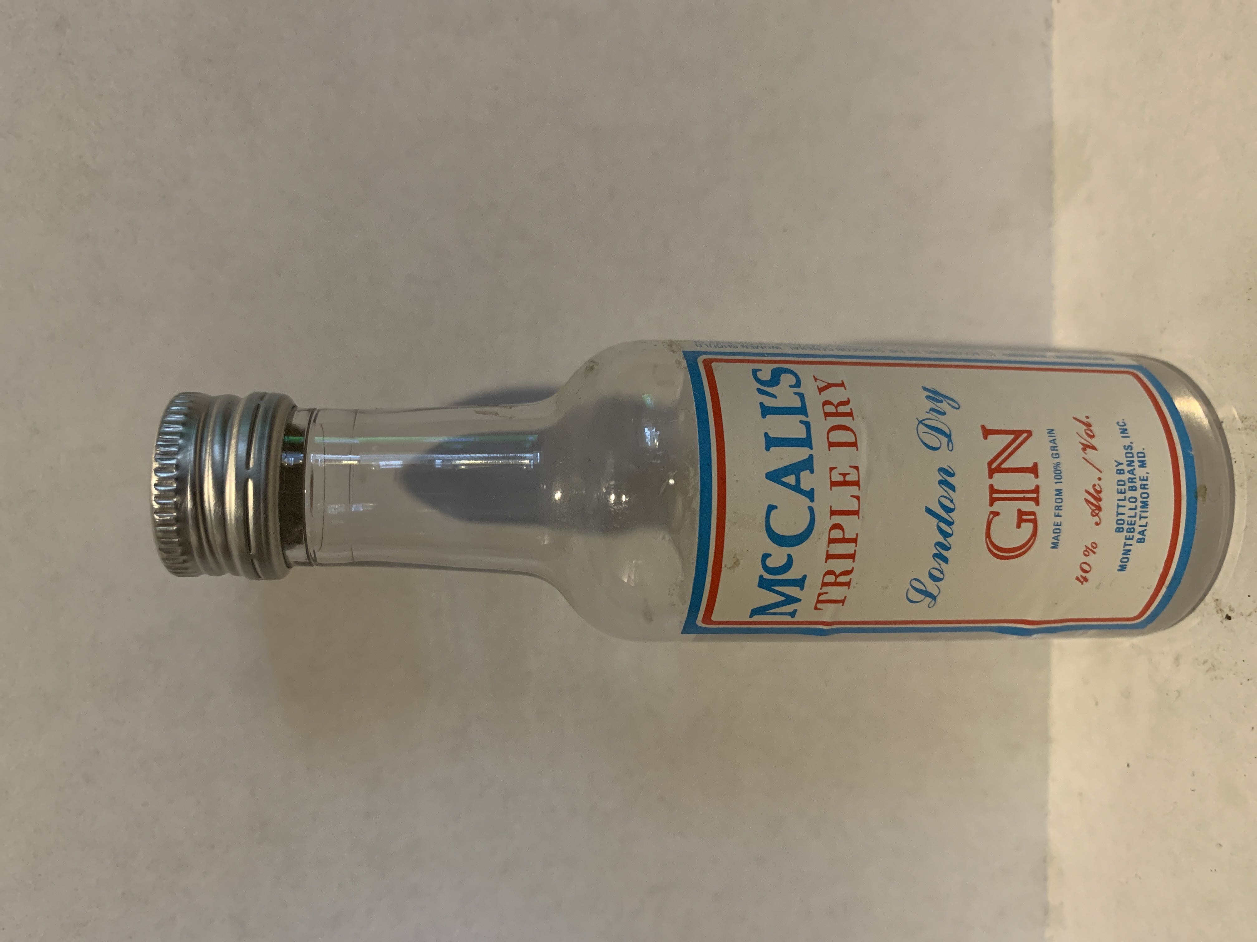 McCalls Triple Dry  (50 mL) alcohol collectible - Main Image 1