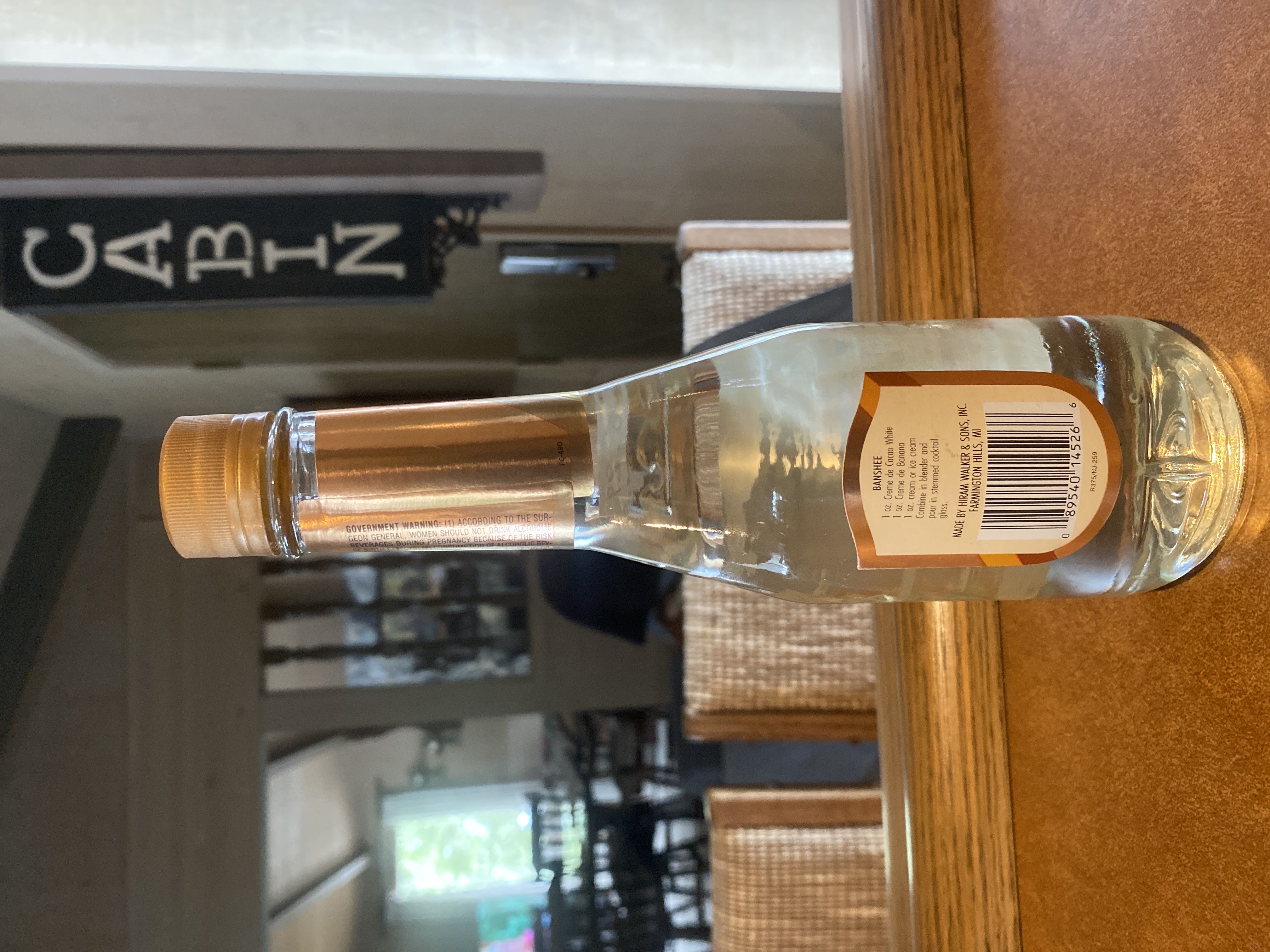 Creme De Cacao - Hiram Walker (375 mL) alcohol collectible - Main Image 2