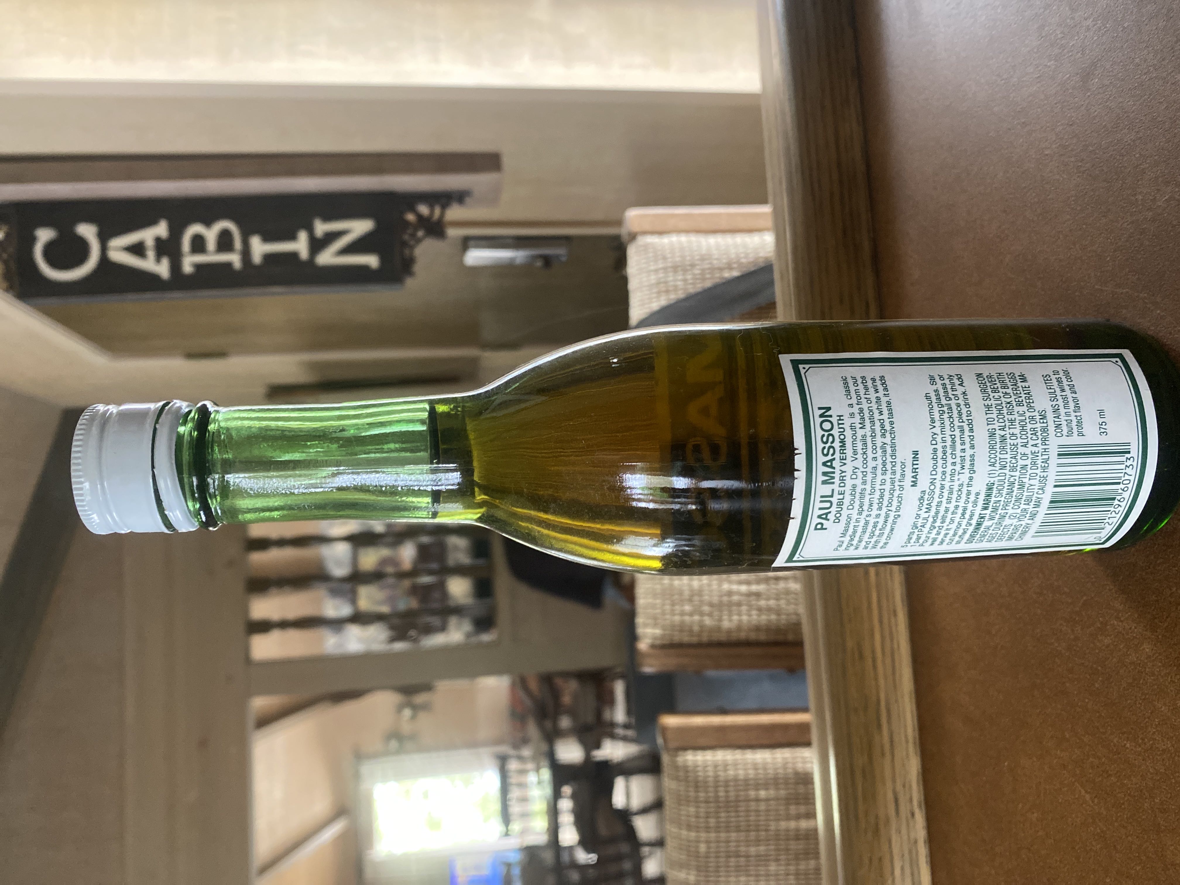 Vermouth - Double Dry - Paul Masson Winery, Gonzalaes, California (375 mL) alcohol collectible [Barcode 021296607339] - Main Image 2