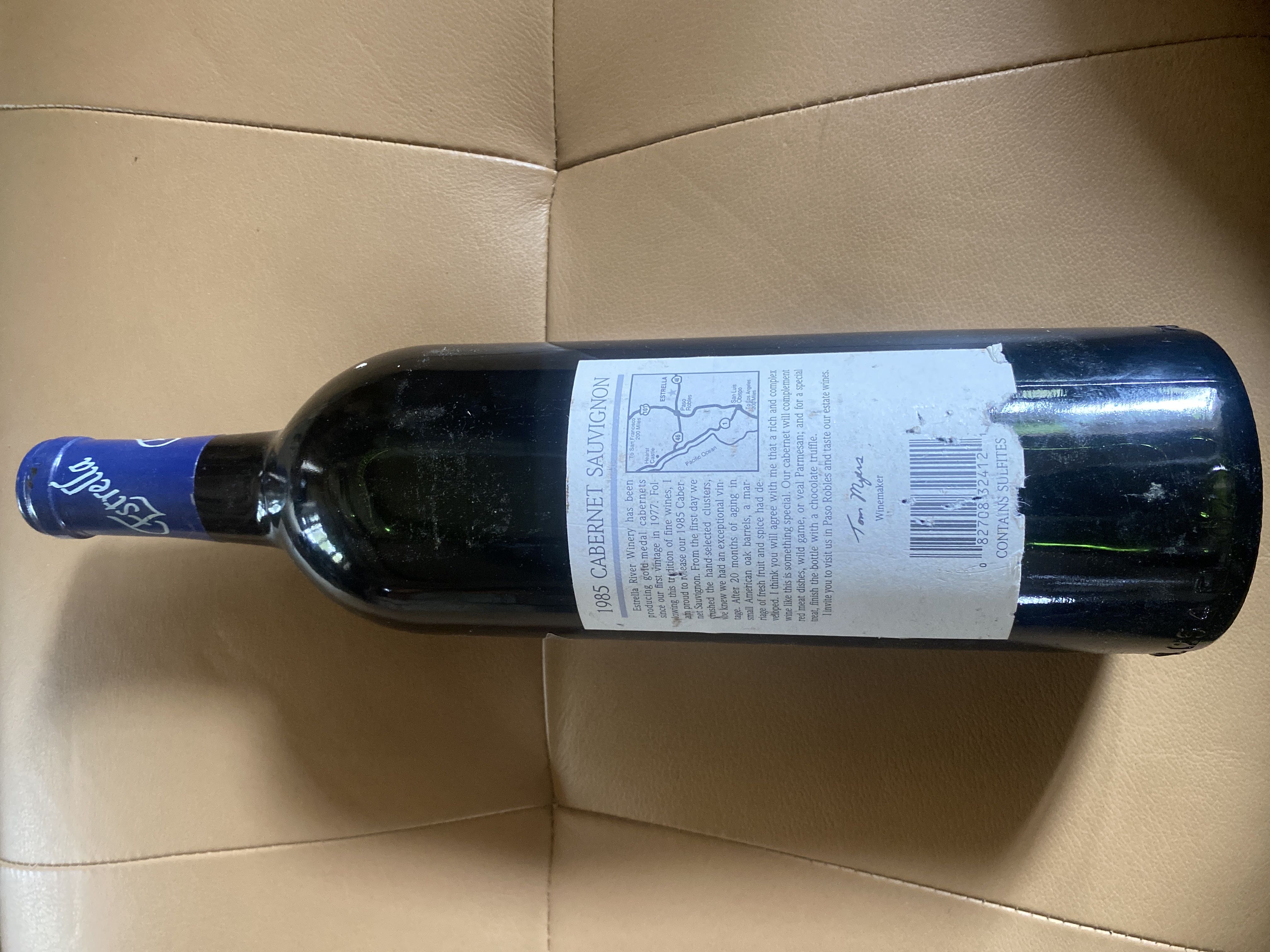 Estrella Cabernet Sauvignon - Estrella River Winery, Paso Robles, California (750 mL) alcohol collectible - Main Image 2