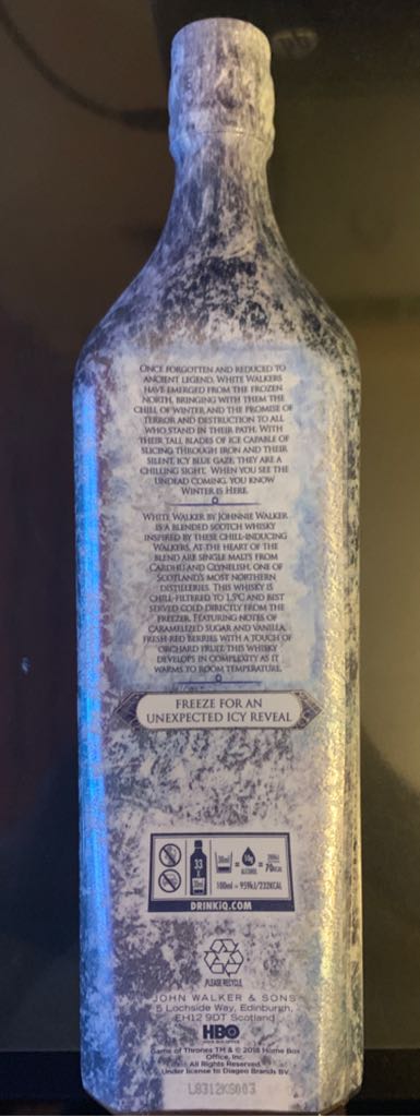 Johnnie Walker: White Walker - Johnnie Walker & Sons (1000mL) alcohol collectible [Barcode 5000267173139] - Main Image 2