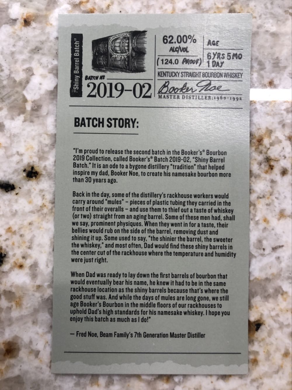 Bookers C05-A-12 - James B. Beam Distilling Co. (750 mL) alcohol collectible [Barcode 080686011408] - Main Image 2