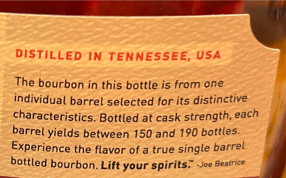 Barrell Bourbon 14-Year Single Barrell - Barrel Craft Spirits (750 mL) alcohol collectible [Barcode 736040537274] - Main Image 2