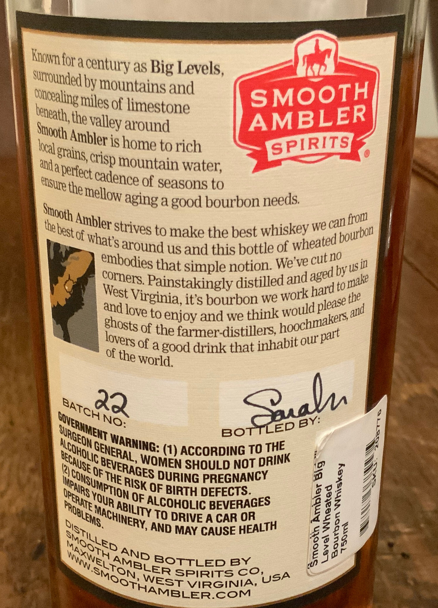 Smooth Ambler - Smooth Ambler (750mL) alcohol collectible [Barcode 854570002021] - Main Image 2